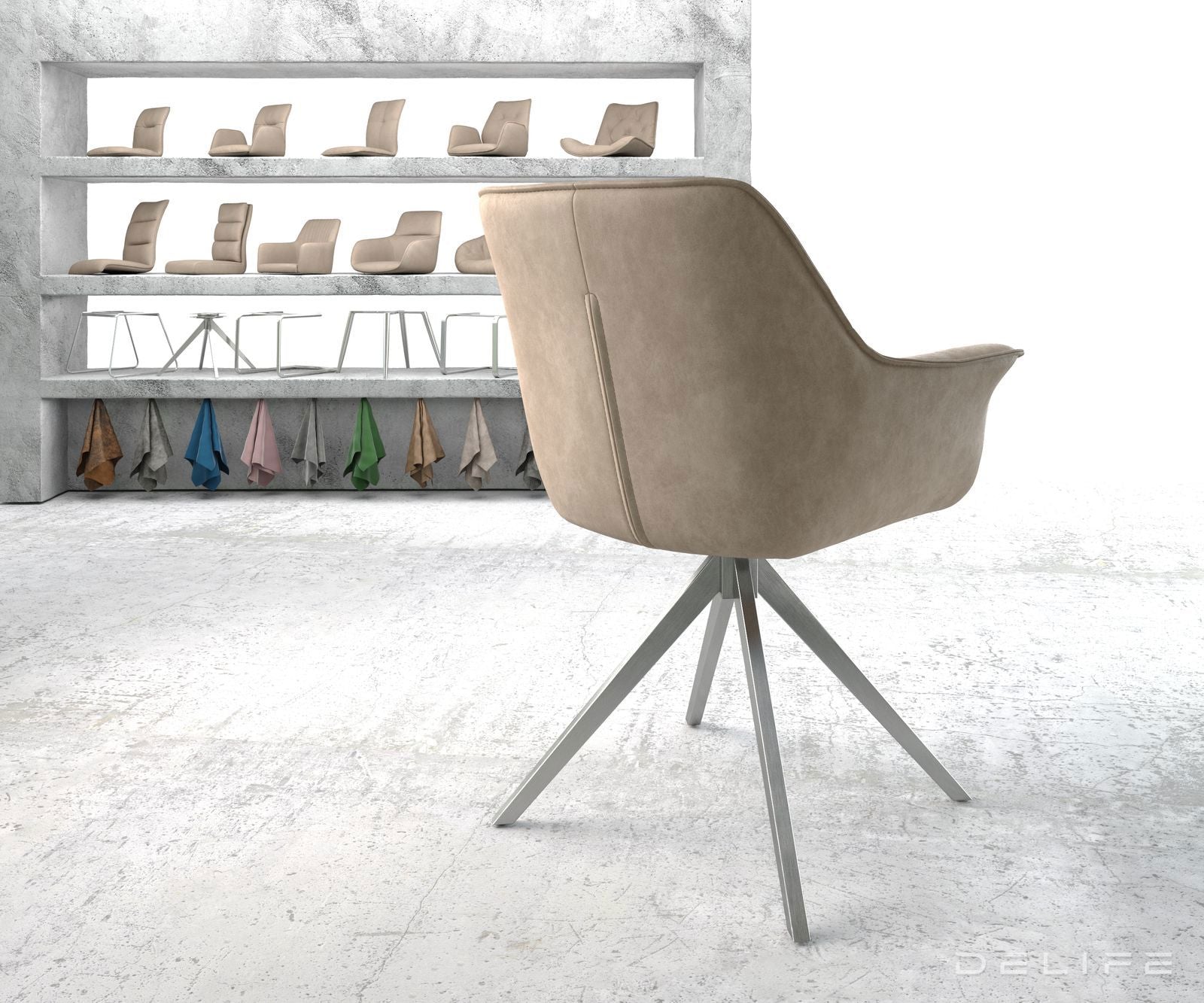 Jedilni stol Keila, Material: Mikrofibra