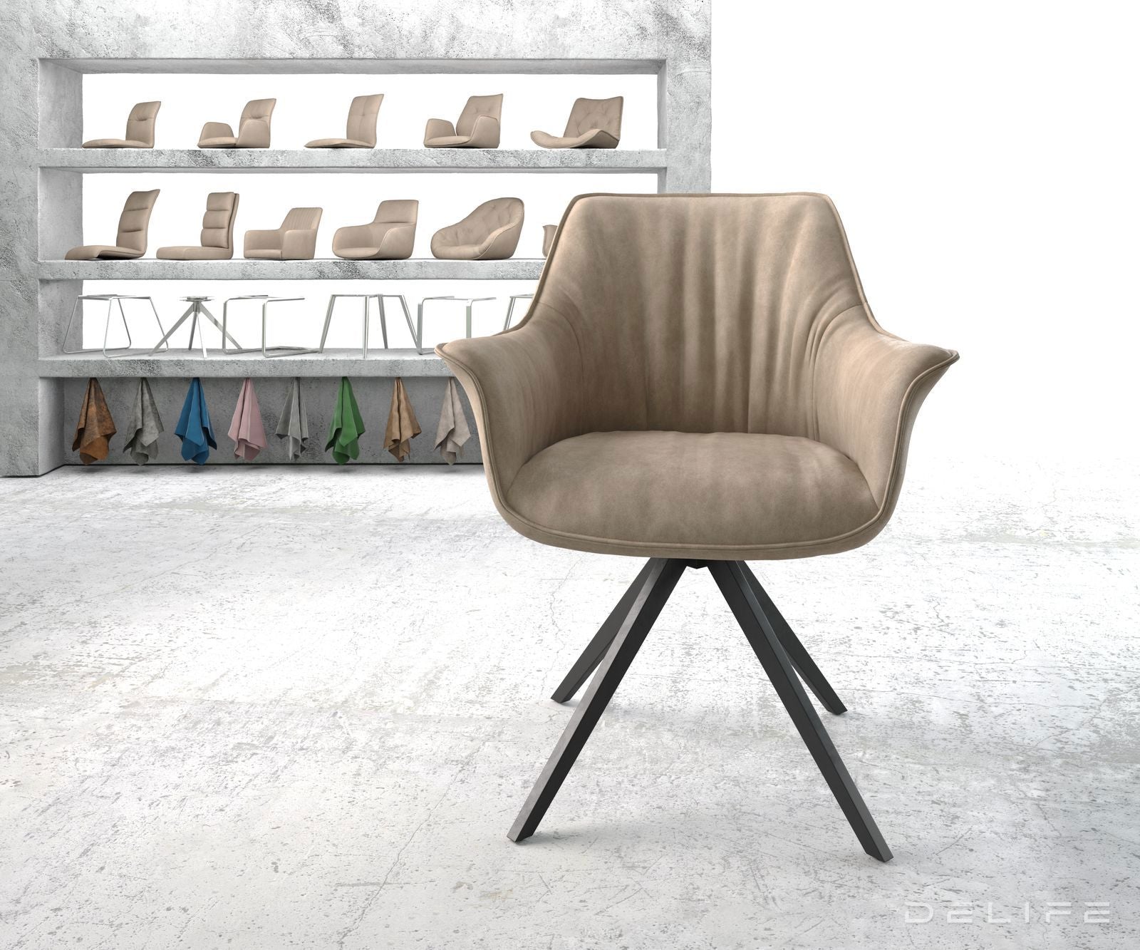 Jedilni stol Keila, Material: Mikrofibra