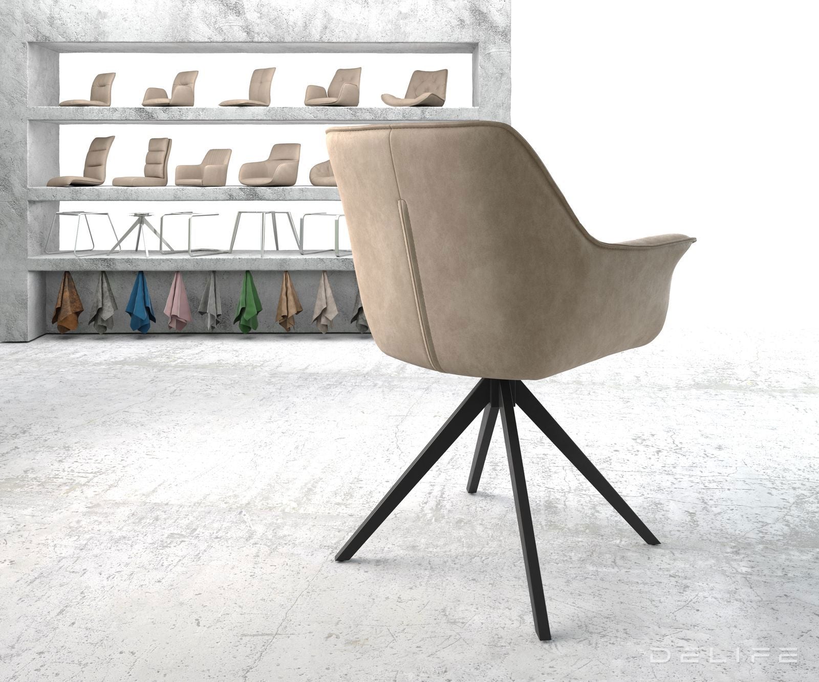 Jedilni stol Keila, Material: Mikrofibra