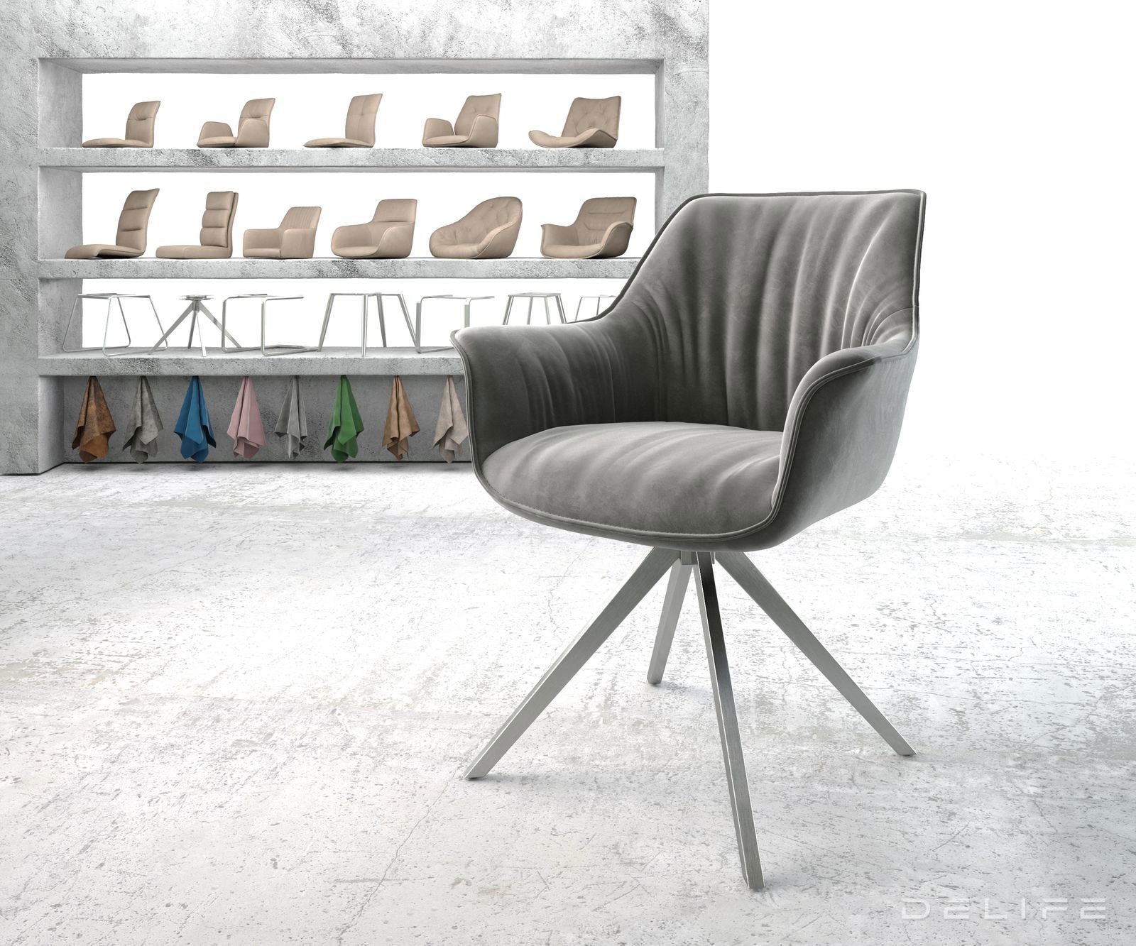 Jedilni stol Keila, Material: Žamet