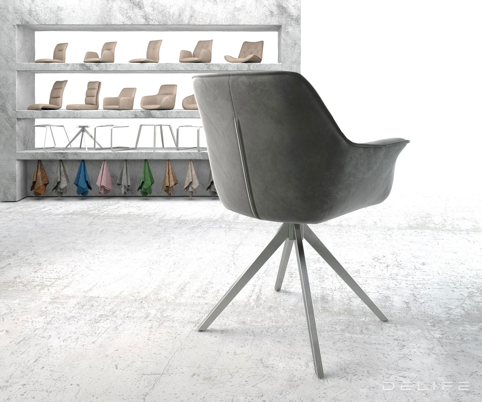 Jedilni stol Keila, Material: Žamet