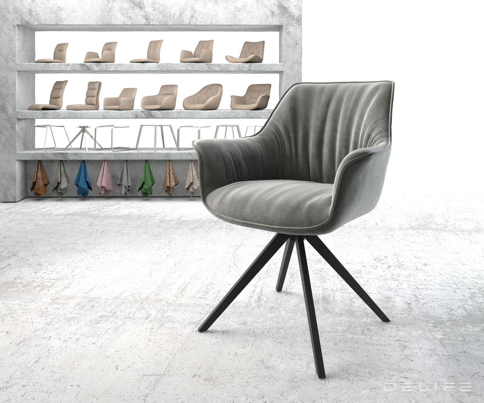 Jedilni stol Keila, Material: Žamet