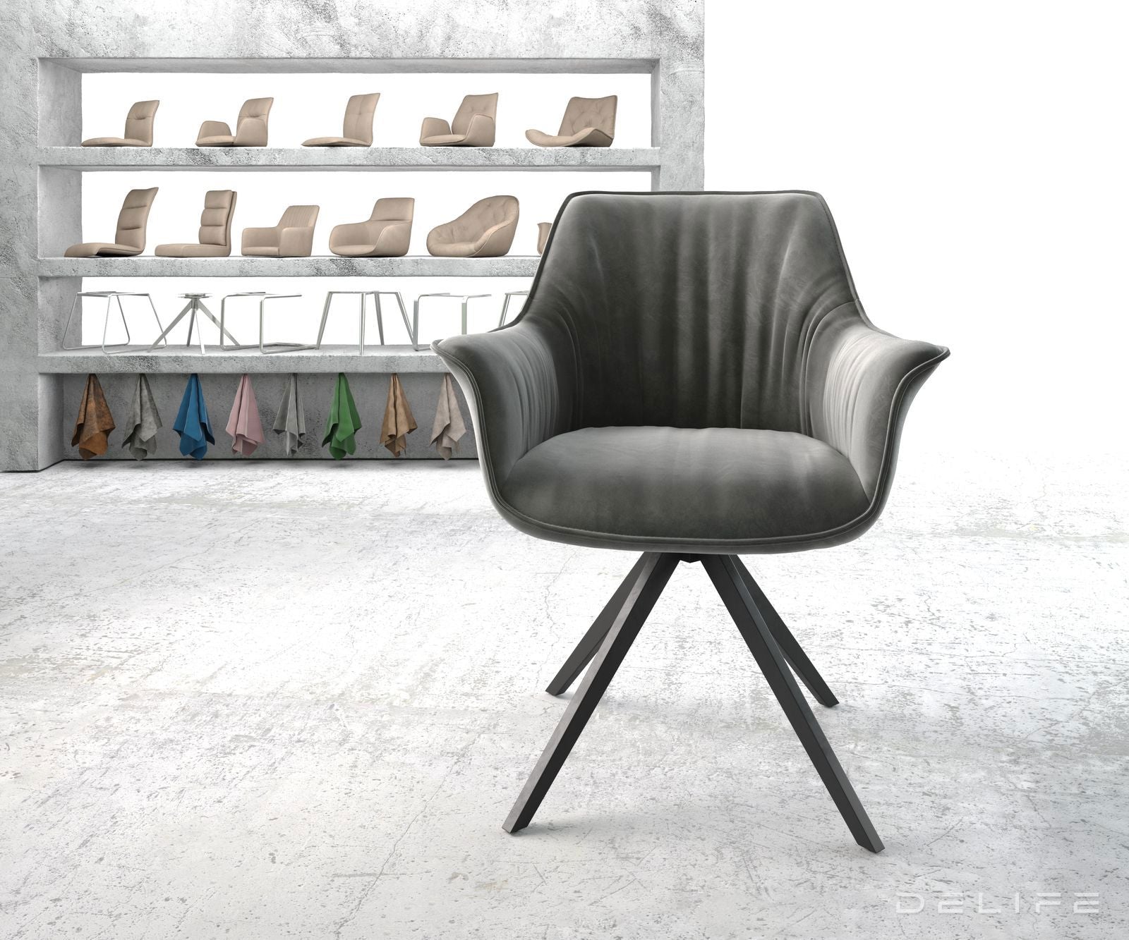 Jedilni stol Keila, Material: Žamet