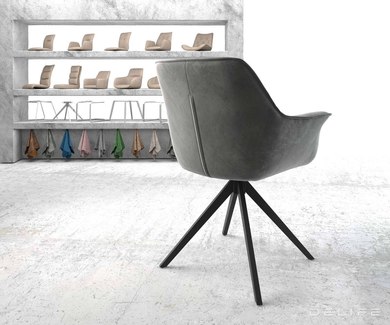 Jedilni stol Keila, Material: Žamet