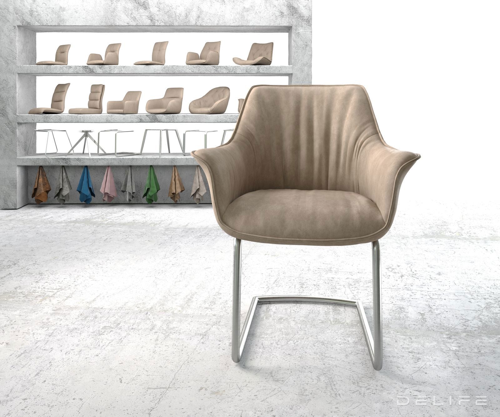 Jedilni stol Keila, Material: Mikrofibra