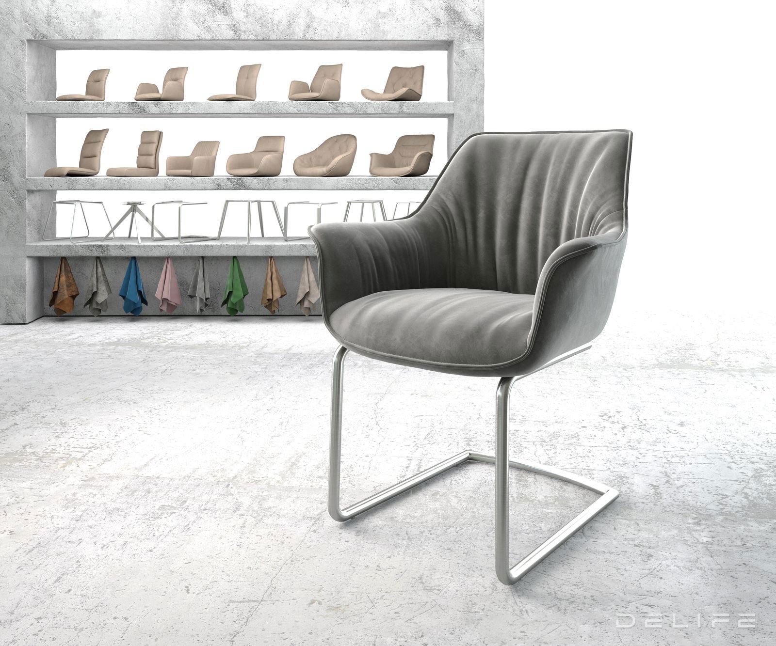 Jedilni stol Keila, Material: Žamet