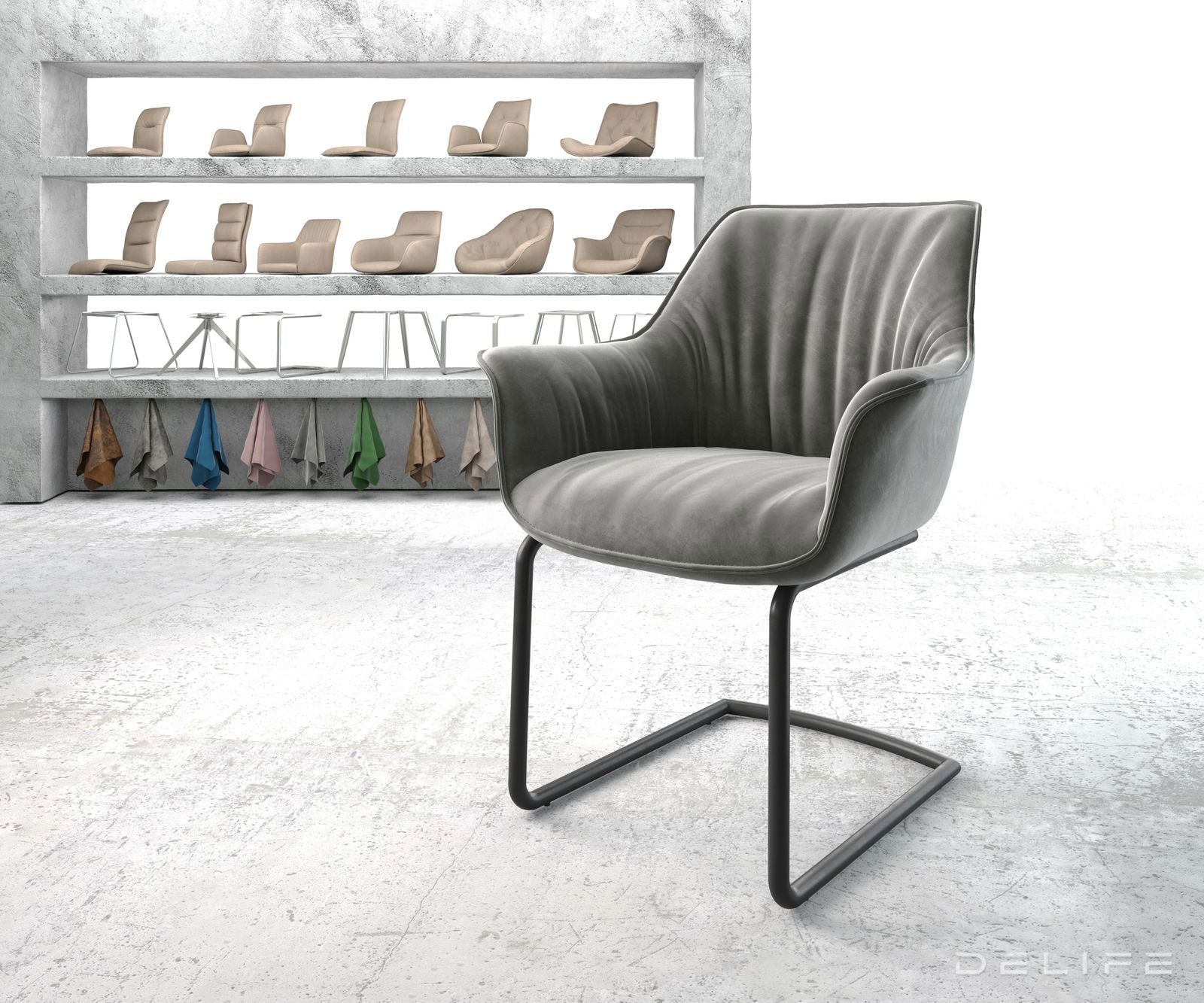 Jedilni stol Keila, Material: Žamet