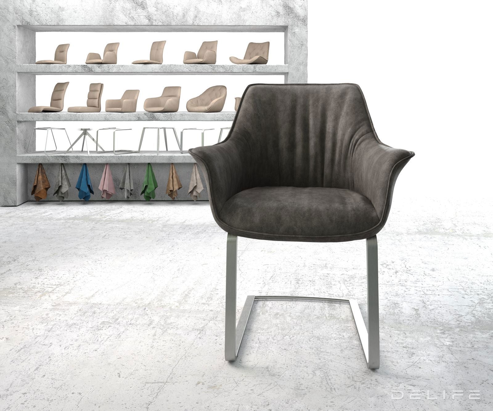 Jedilni stol Keila, Material: Mikrofibra