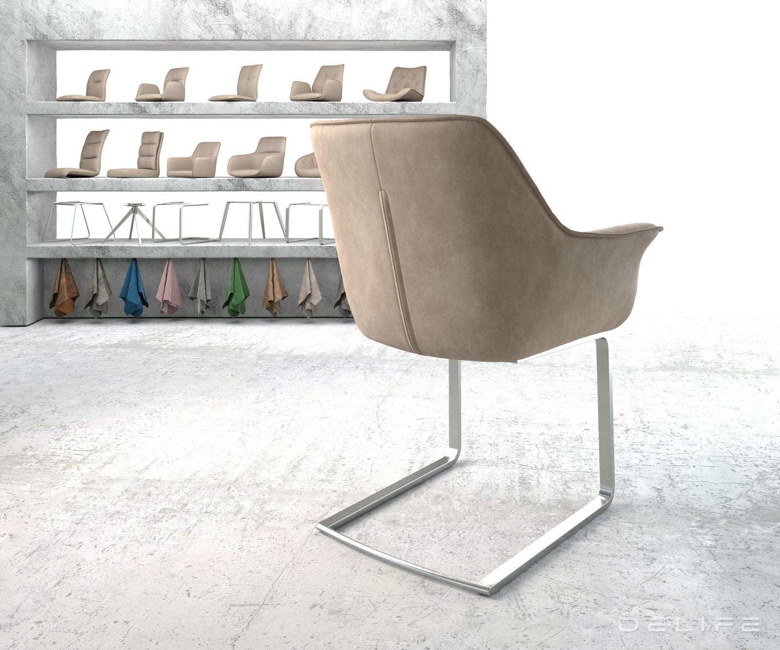 Jedilni stol Keila, Material: Mikrofibra