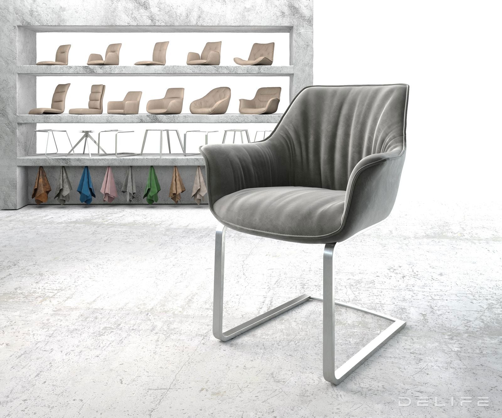 Jedilni stol Keila, Material: Žamet