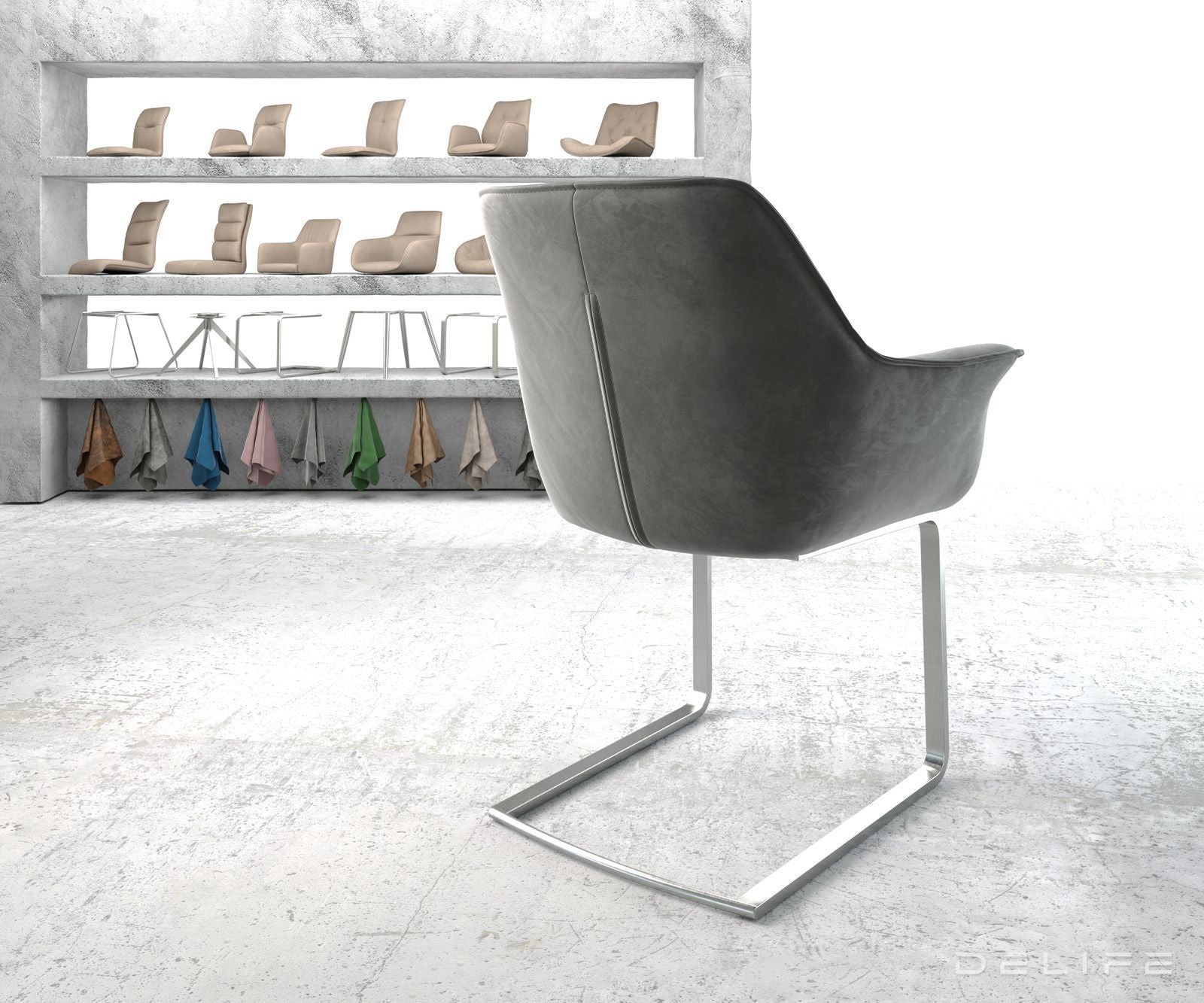 Jedilni stol Keila, Material: Žamet