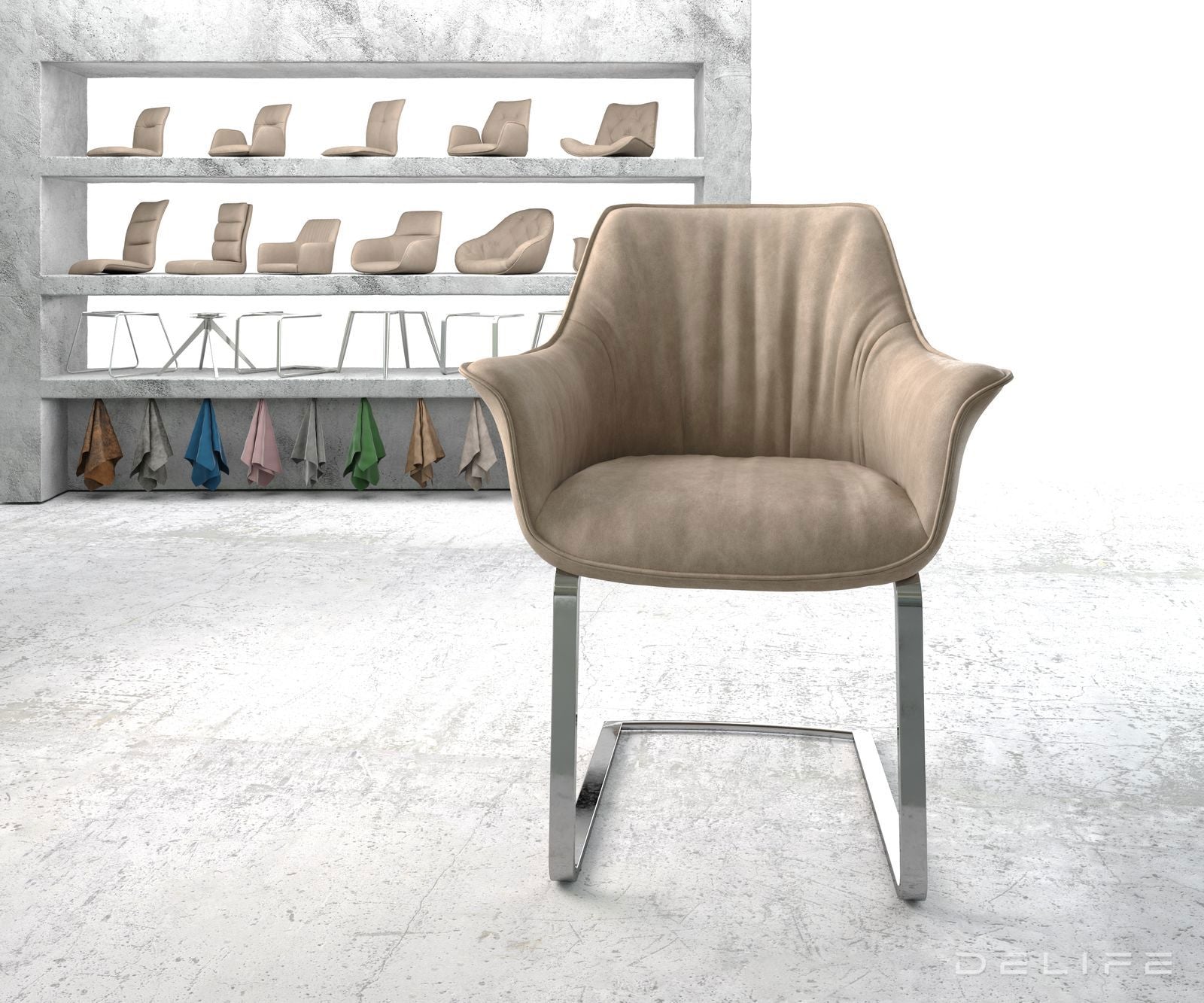 Jedilni stol Keila, Material: Mikrofibra