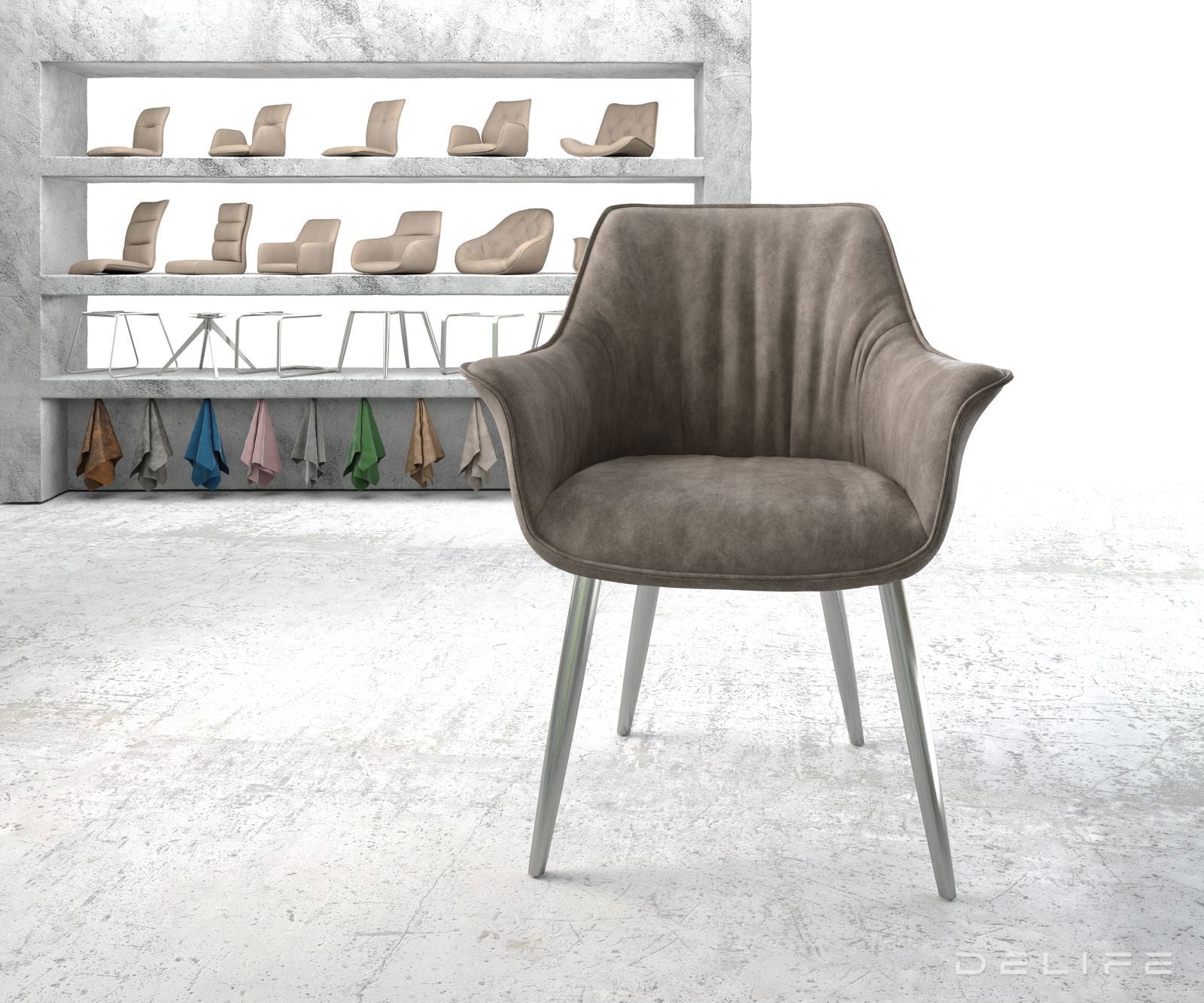 Jedilni stol Keila, Material: Mikrofibra