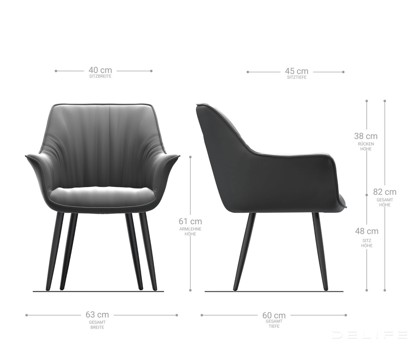 Jedilni stol Keila, Material: Mikrofibra