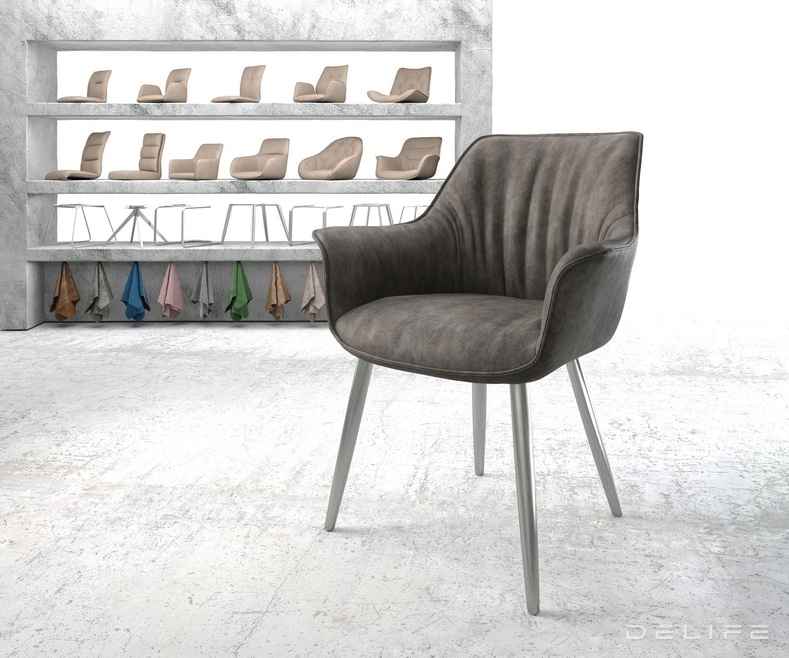 Jedilni stol Keila, Material: Mikrofibra