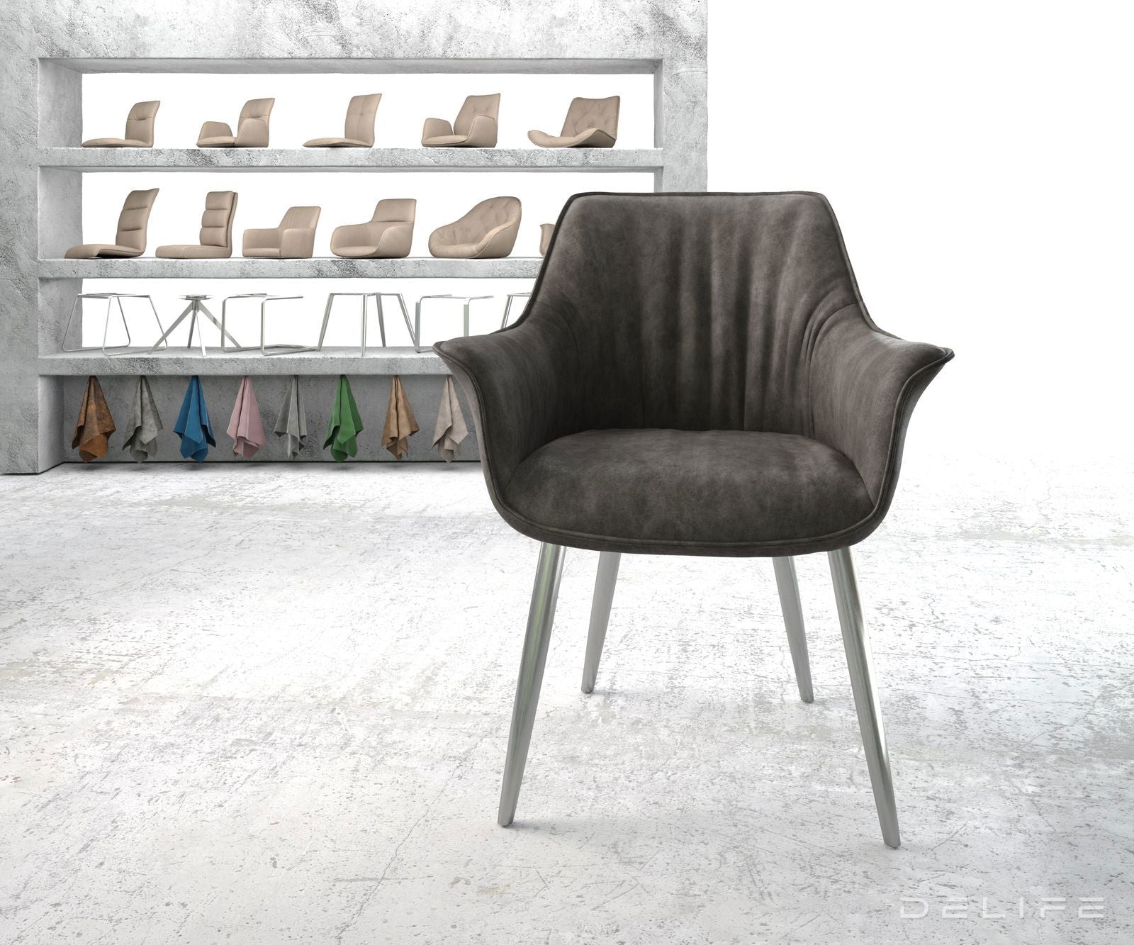 Jedilni stol Keila, Material: Mikrofibra