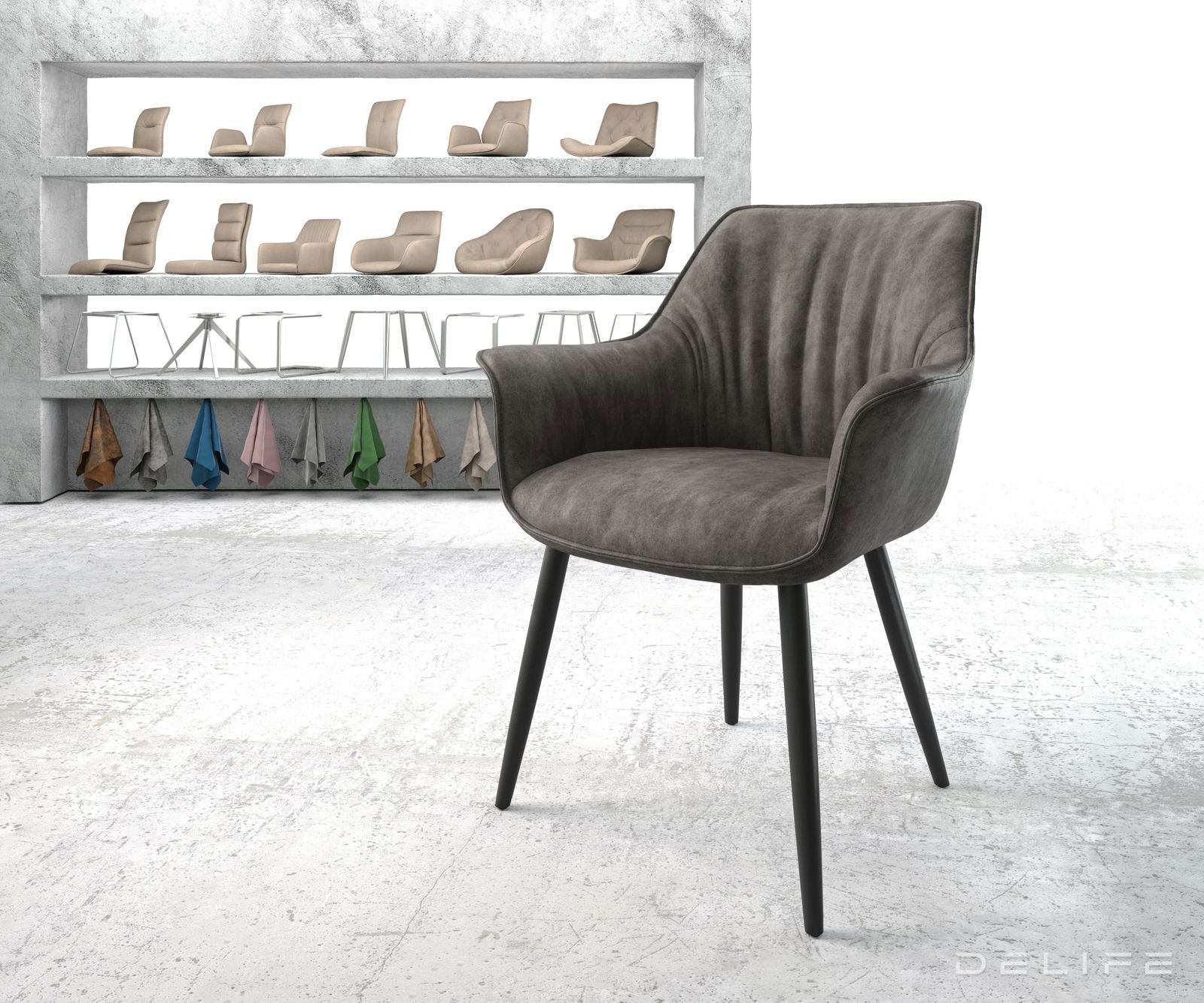 Jedilni stol Keila, Material: Mikrofibra