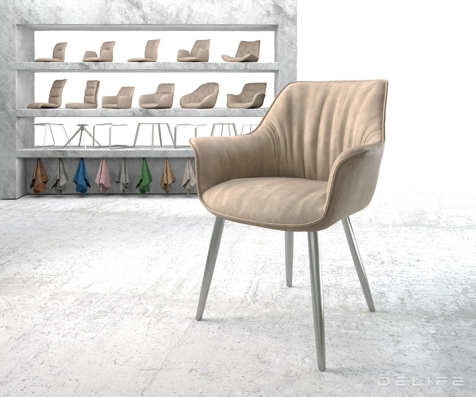 Jedilni stol Keila, Material: Mikrofibra