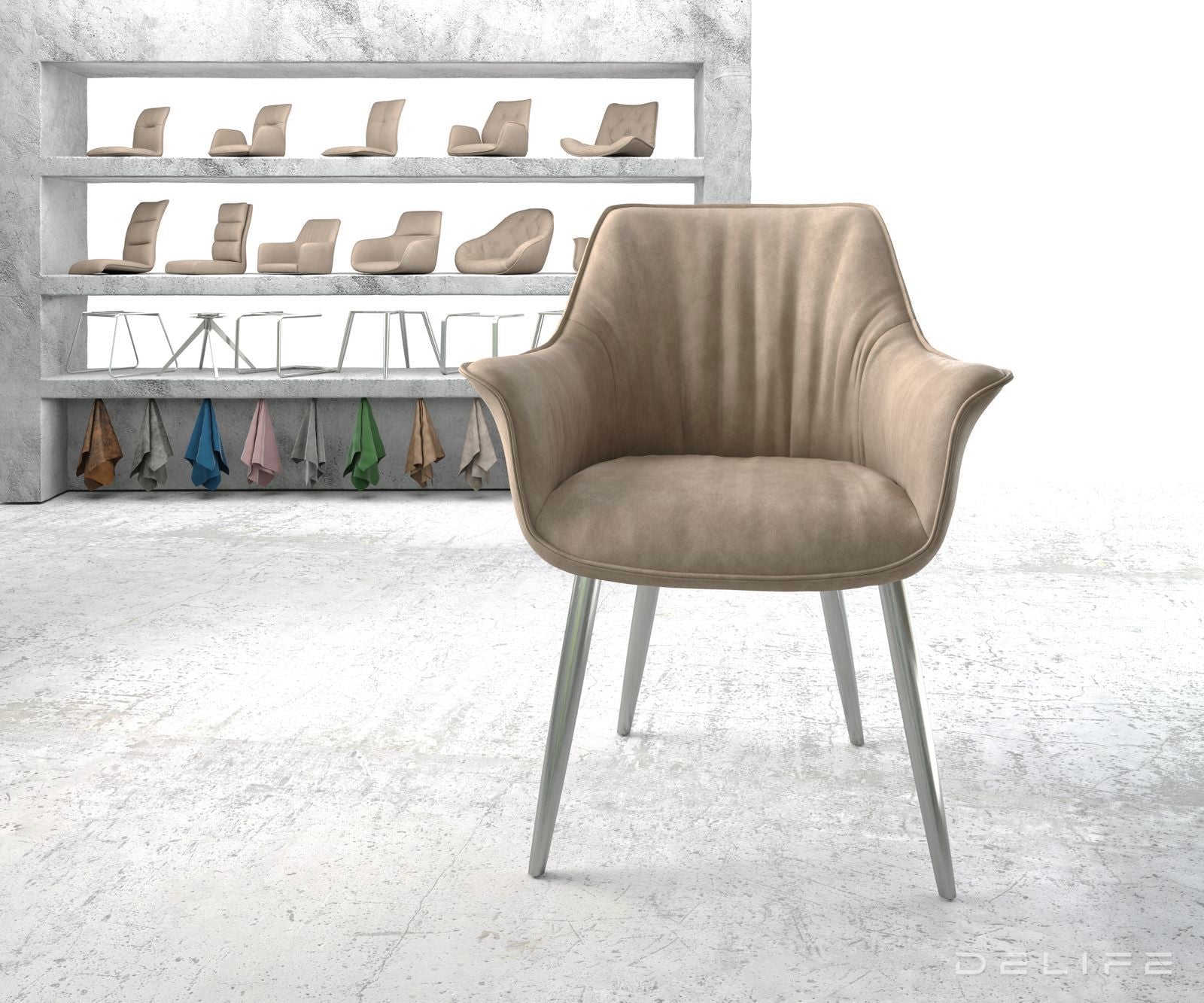 Jedilni stol Keila, Material: Mikrofibra