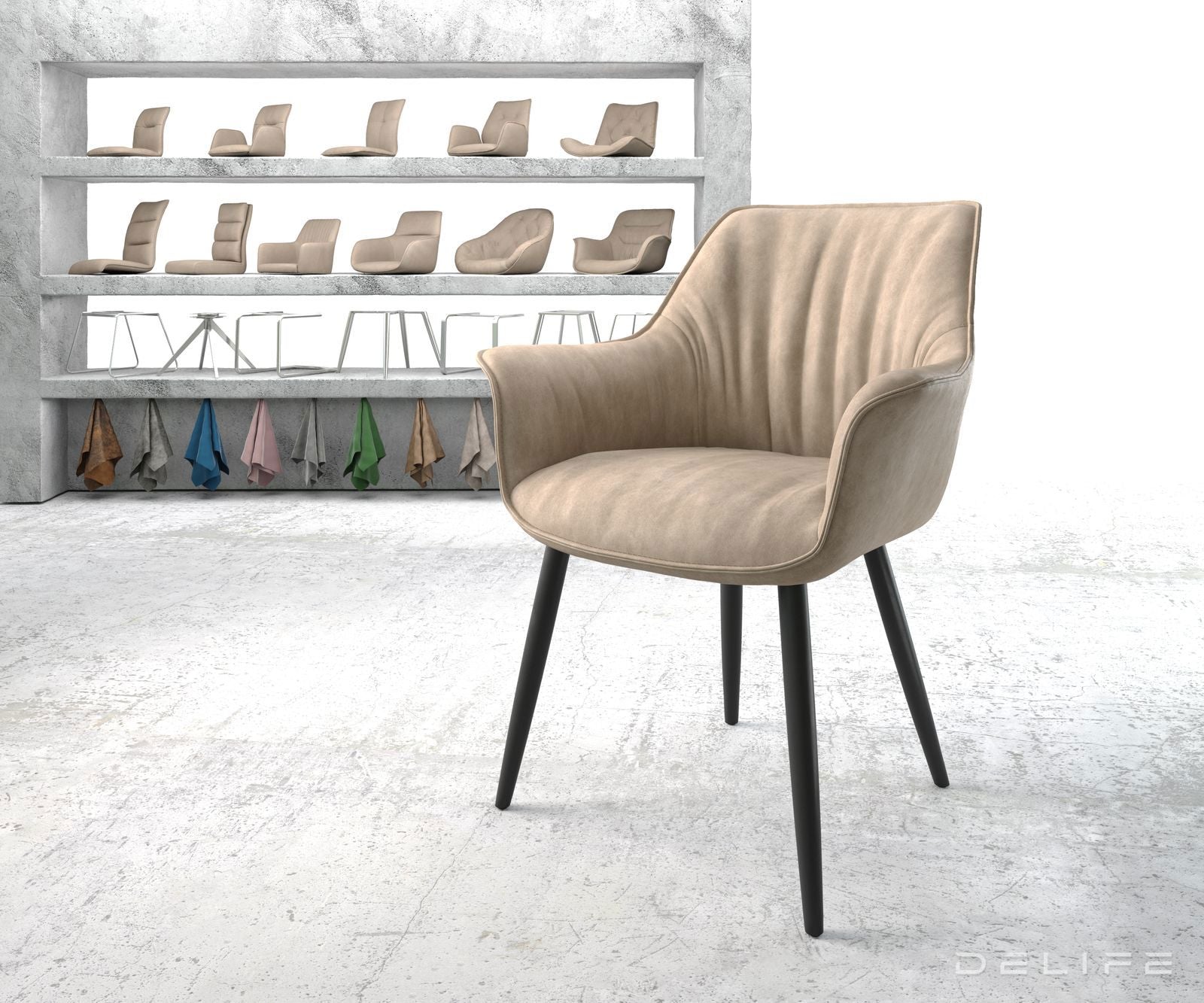 Jedilni stol Keila, Material: Mikrofibra