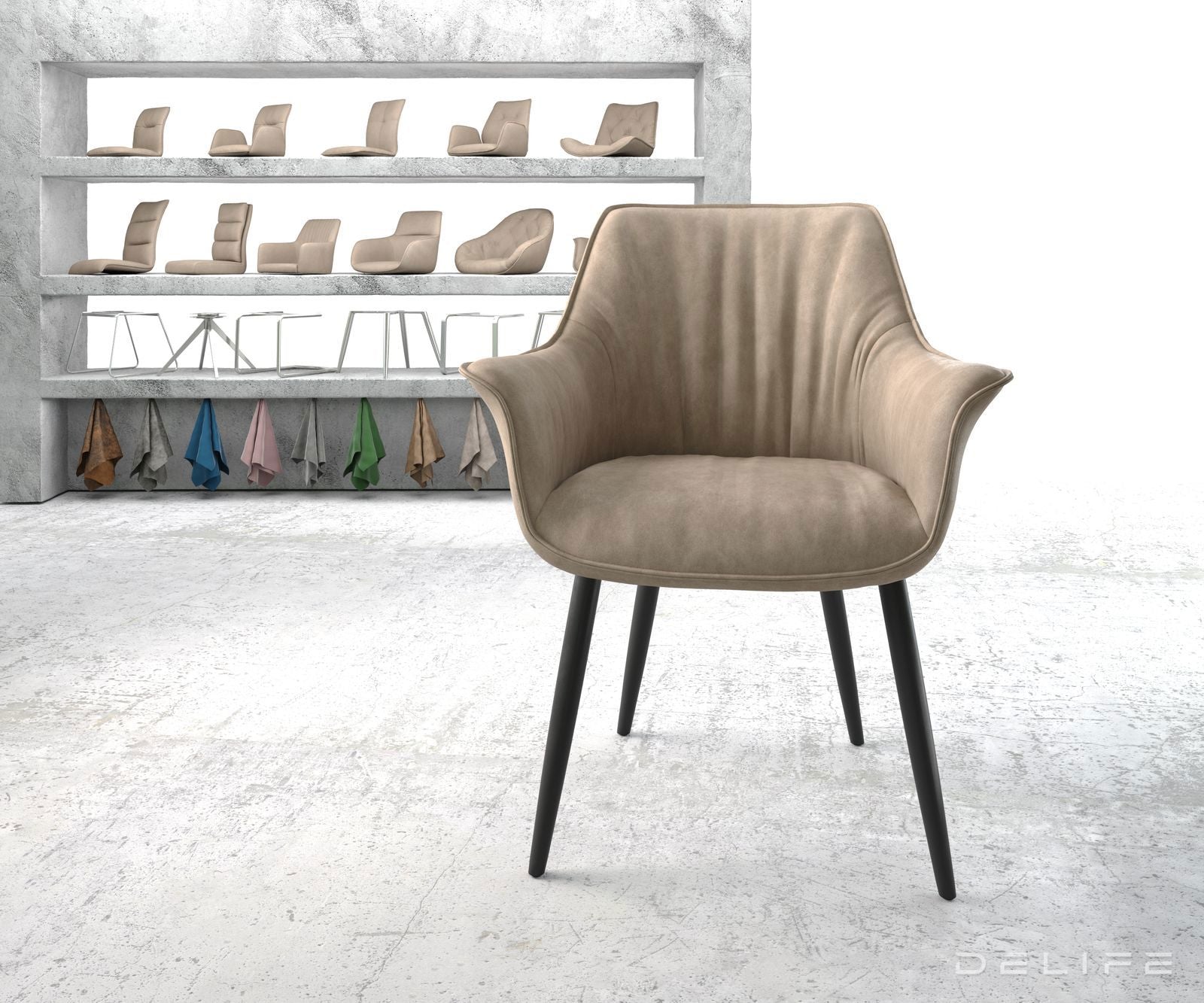 Jedilni stol Keila, Material: Mikrofibra