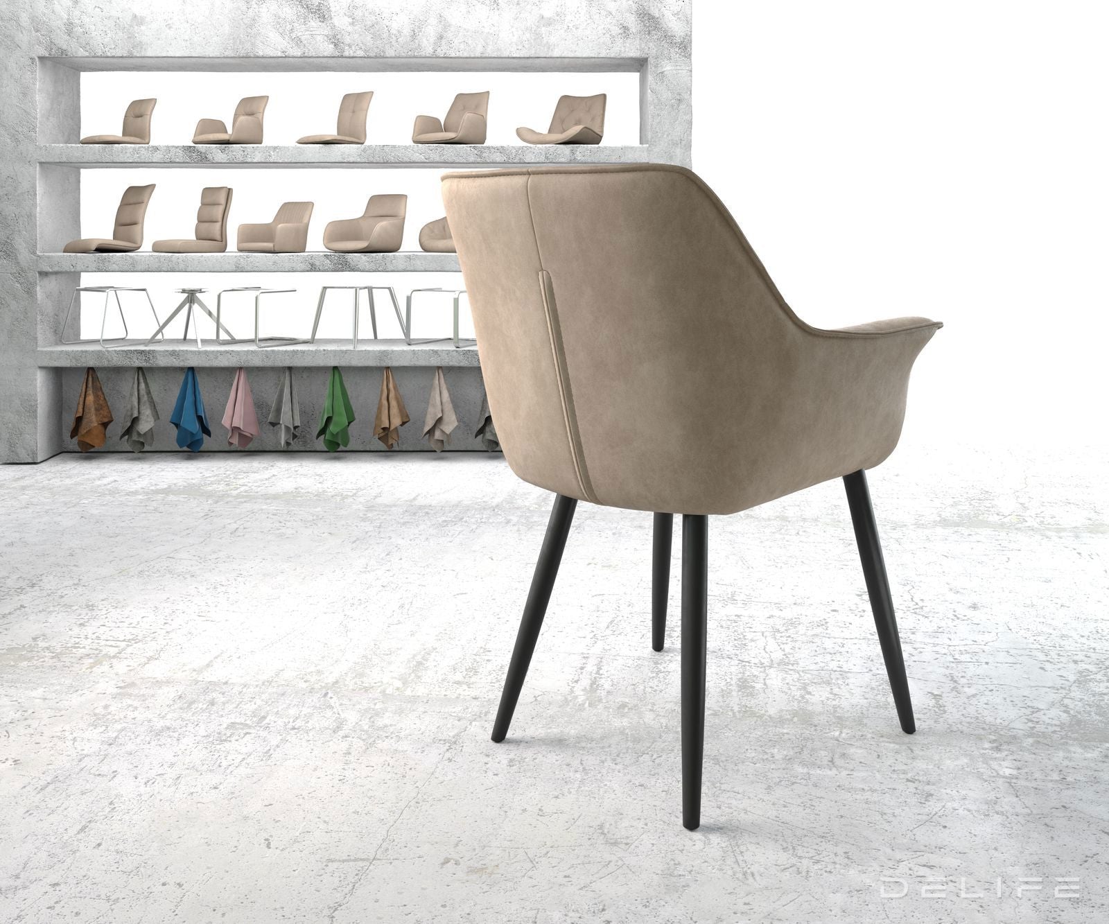 Jedilni stol Keila, Material: Mikrofibra