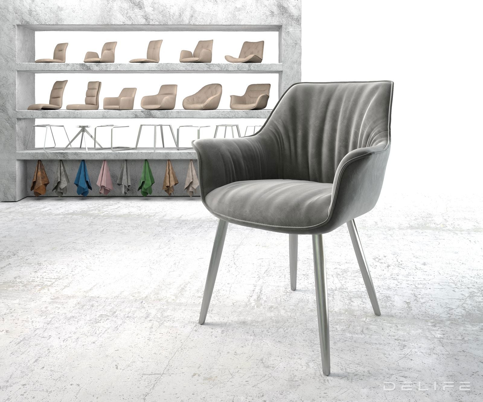 Jedilni stol Keila, Material: Žamet