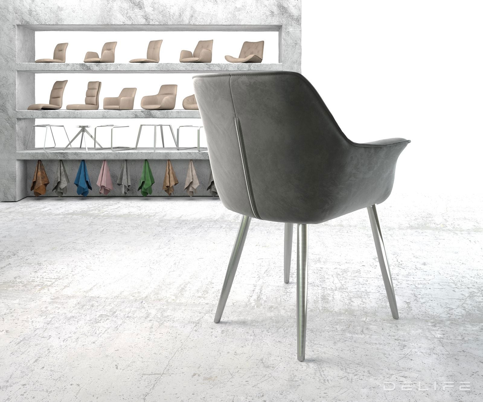 Jedilni stol Keila, Material: Žamet