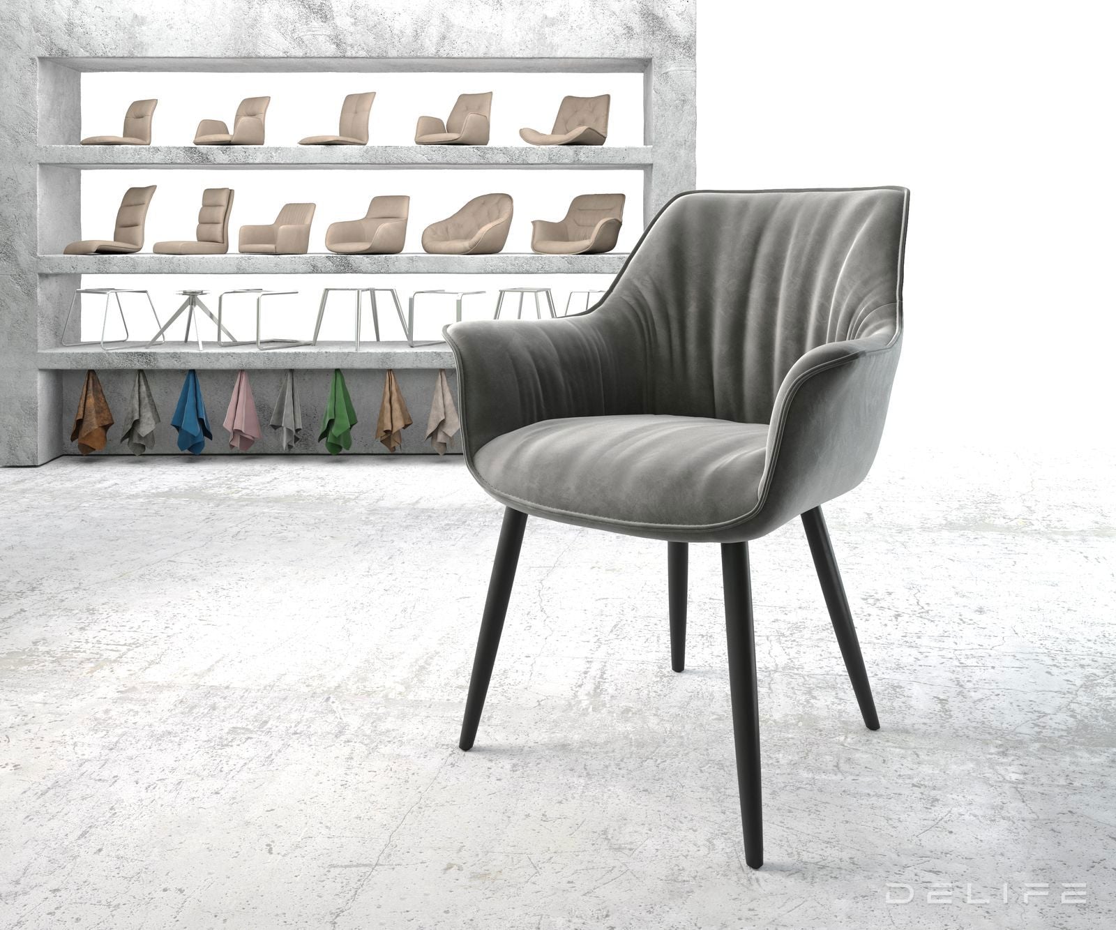 Jedilni stol Keila, Material: Žamet