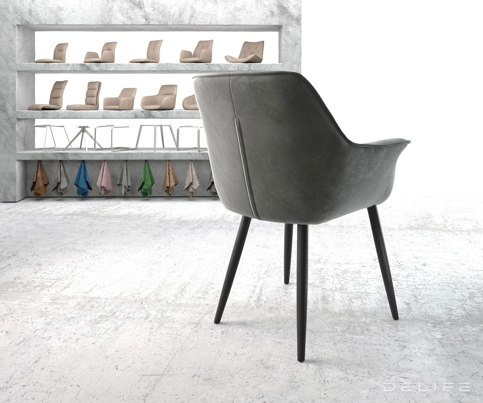 Jedilni stol Keila, Material: Žamet