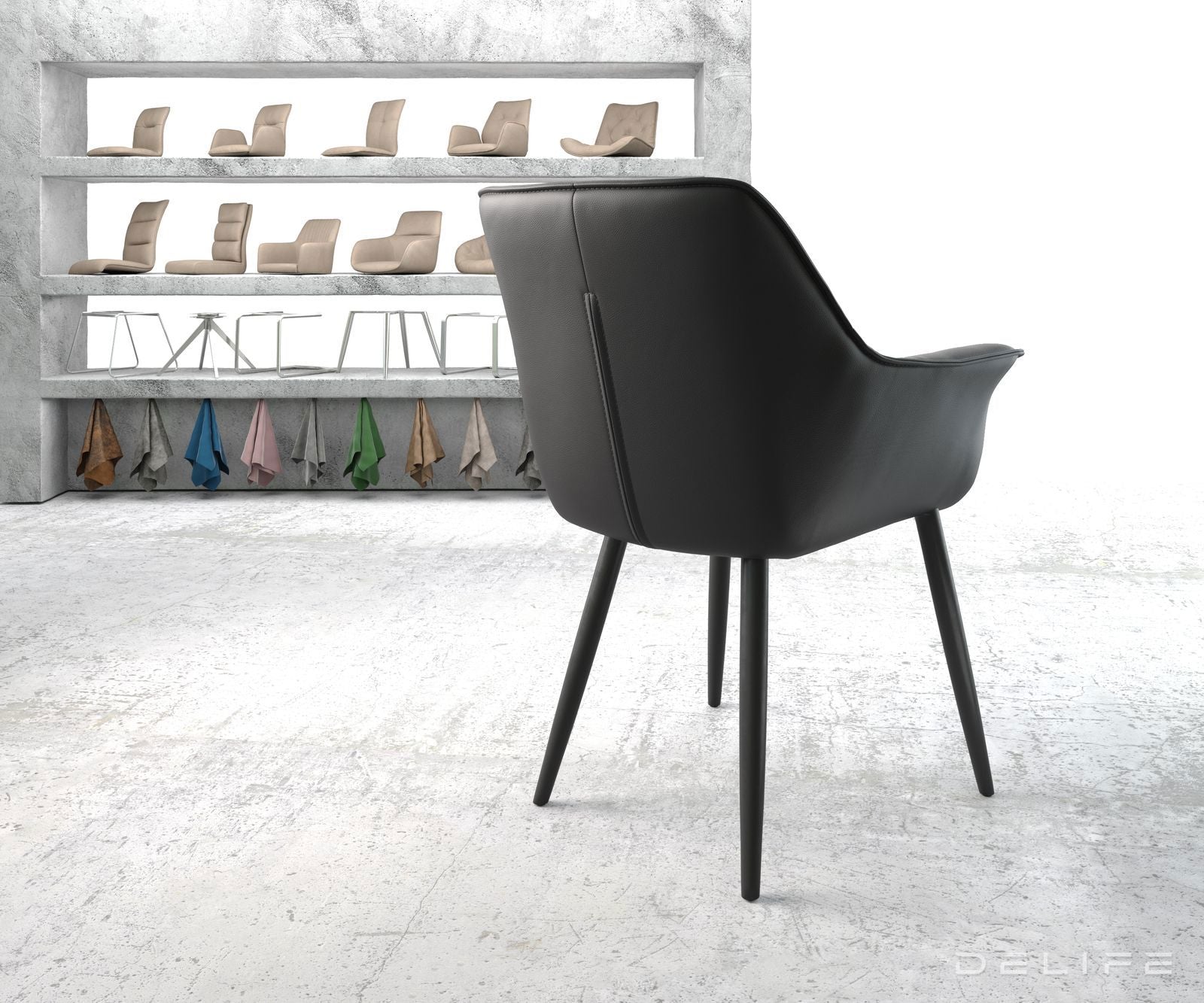 Jedilni stol Keila, Material: Usnje