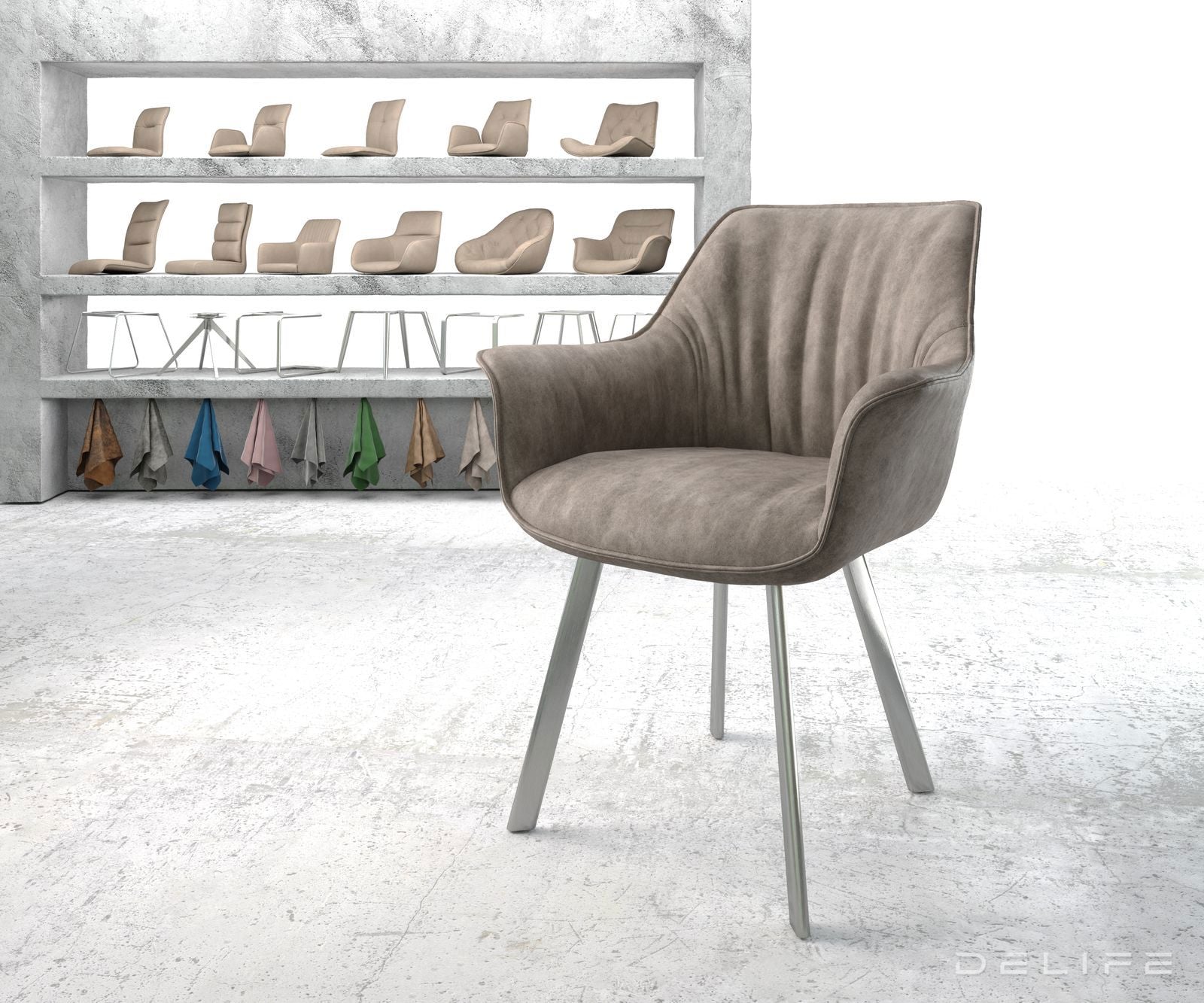 Jedilni stol Keila, Material: Mikrofibra