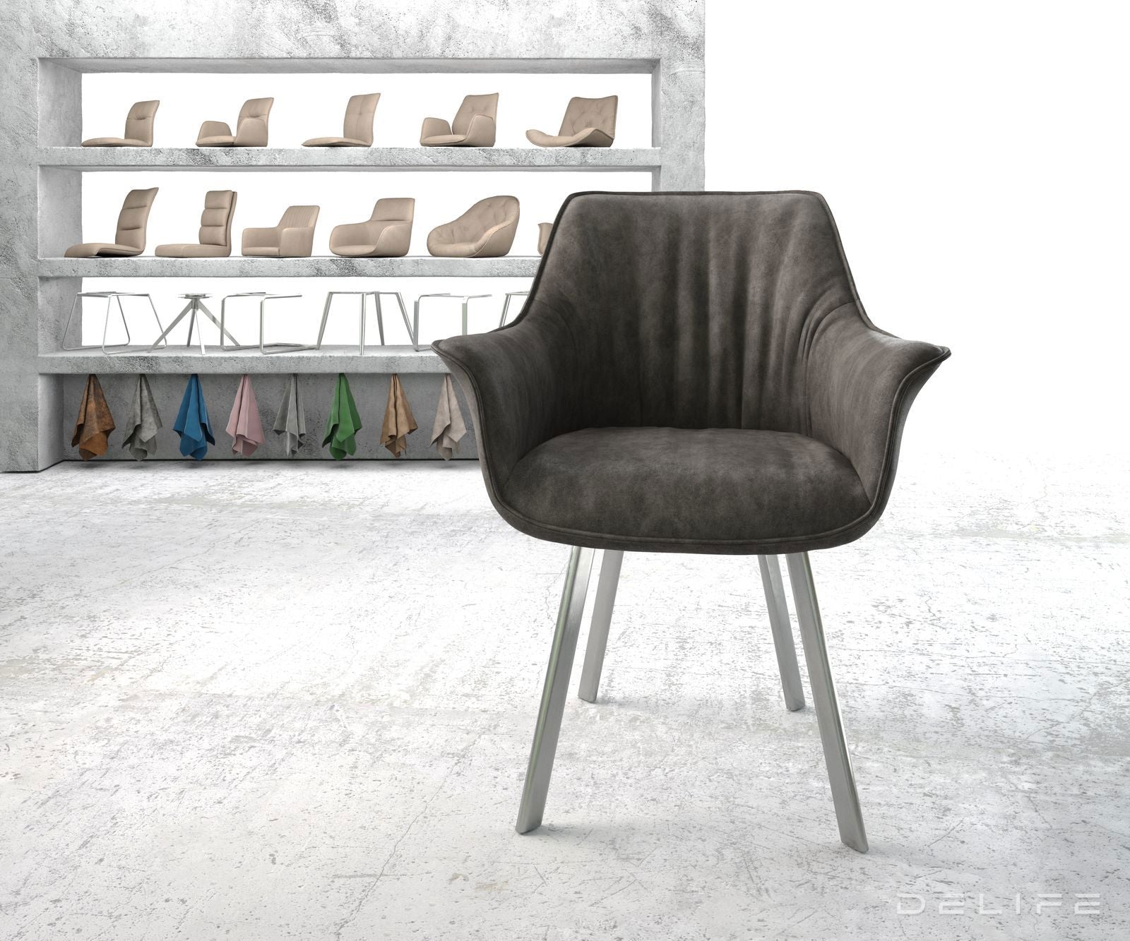 Jedilni stol Keila, Material: Mikrofibra