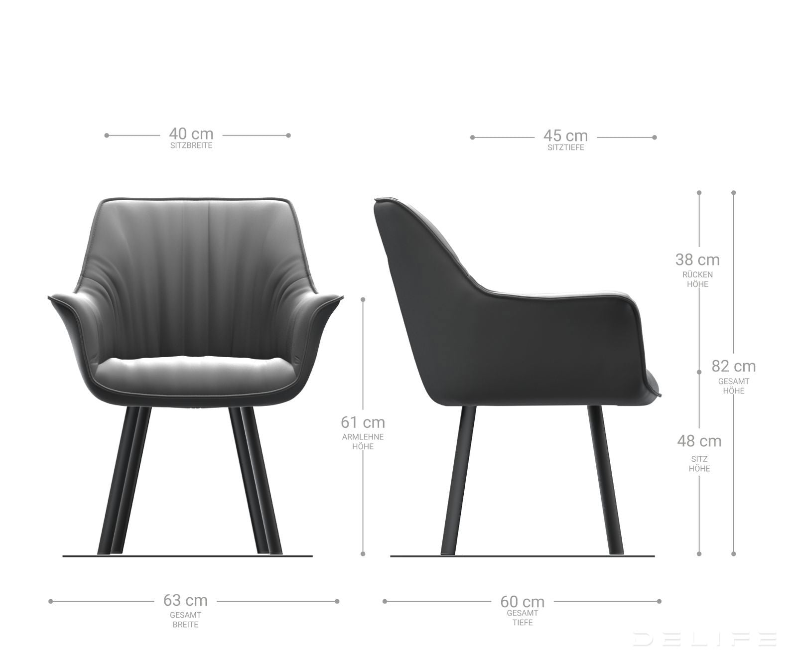 Jedilni stol Keila, Material: Mikrofibra