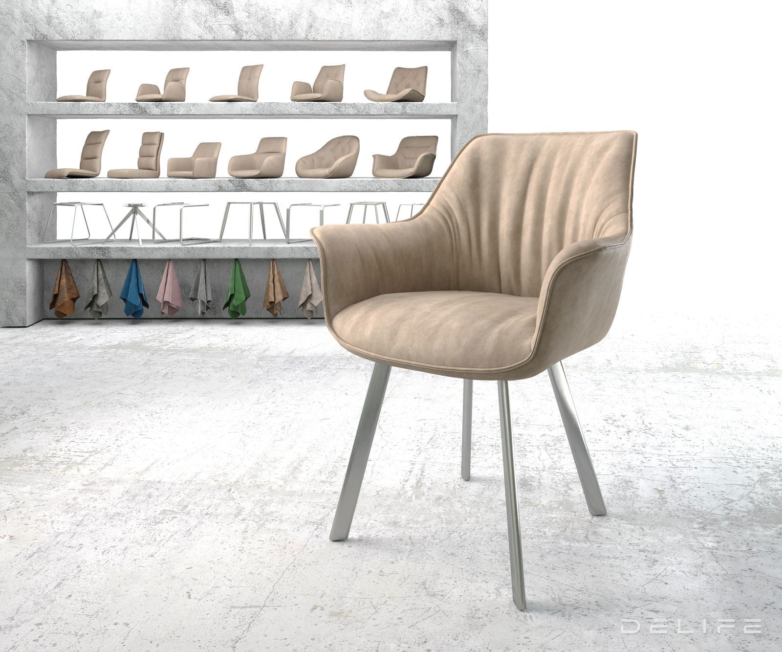 Jedilni stol Keila, Material: Mikrofibra