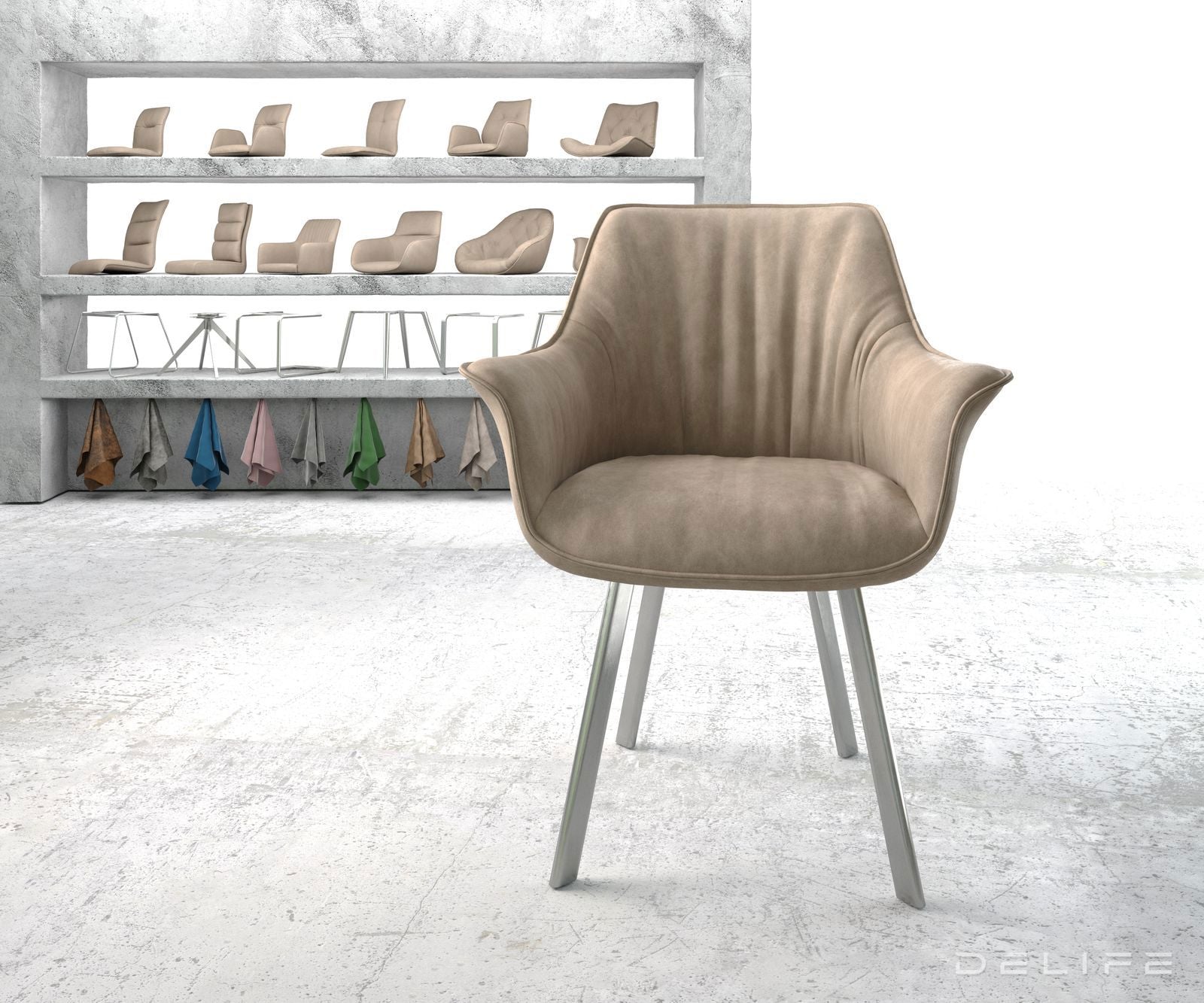 Jedilni stol Keila, Material: Mikrofibra