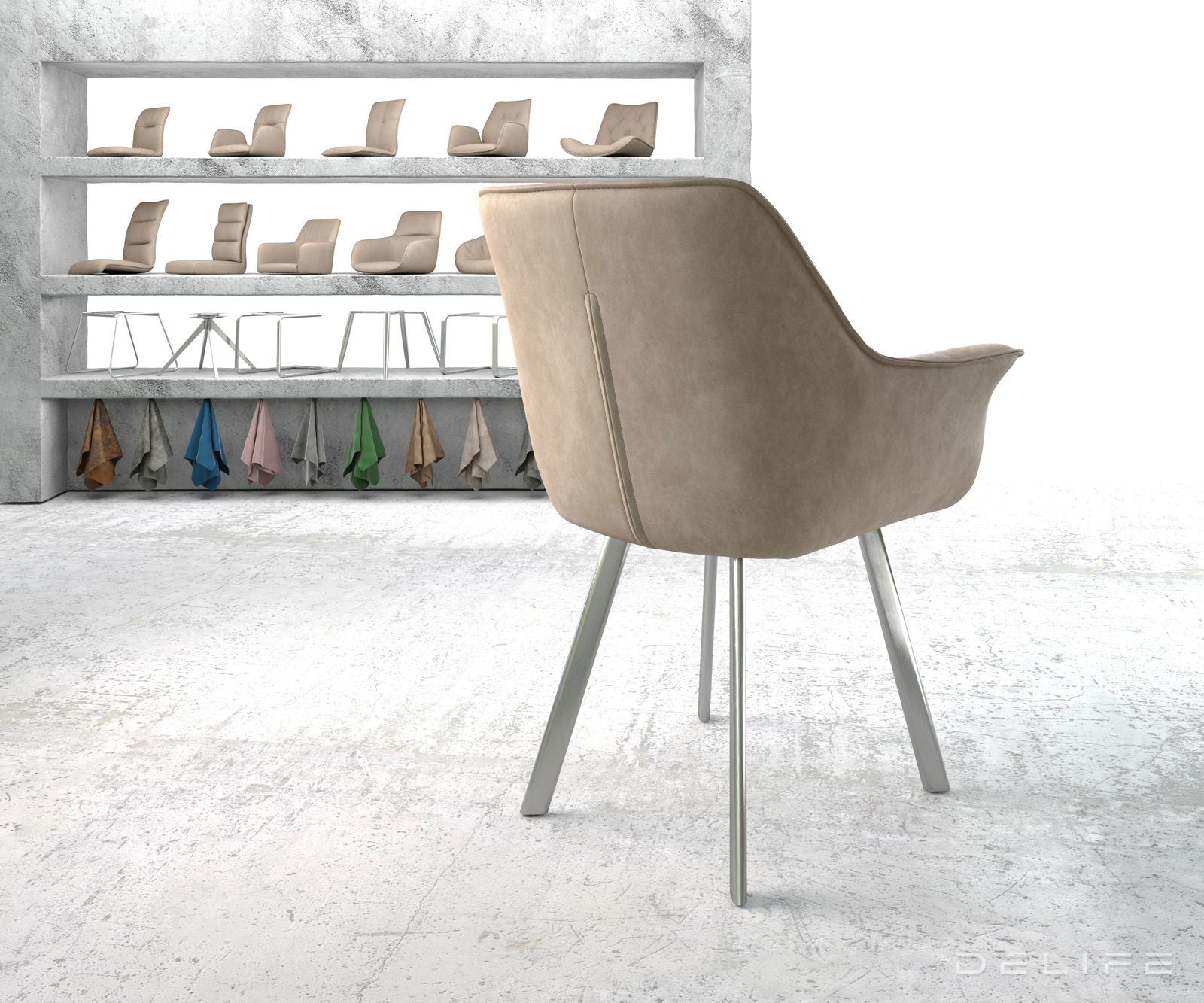 Jedilni stol Keila, Material: Mikrofibra