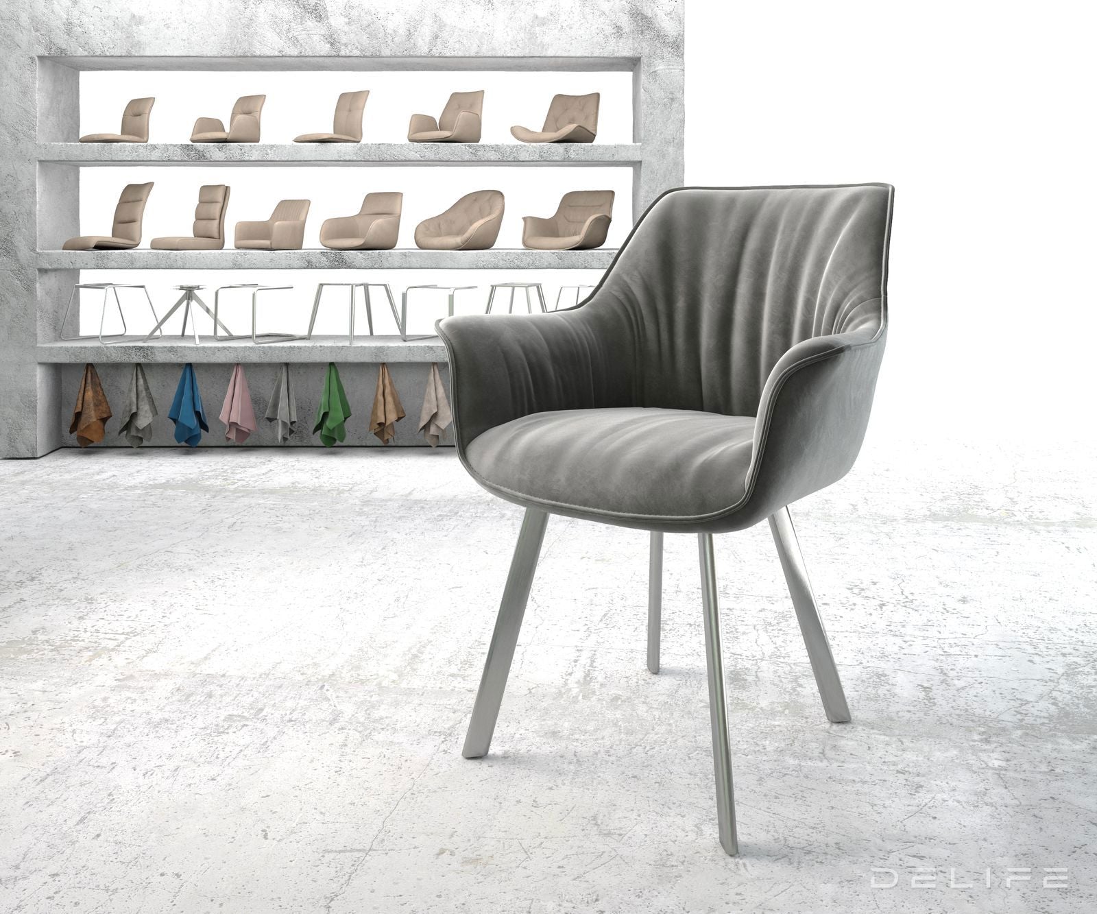 Jedilni stol Keila, Material: Žamet