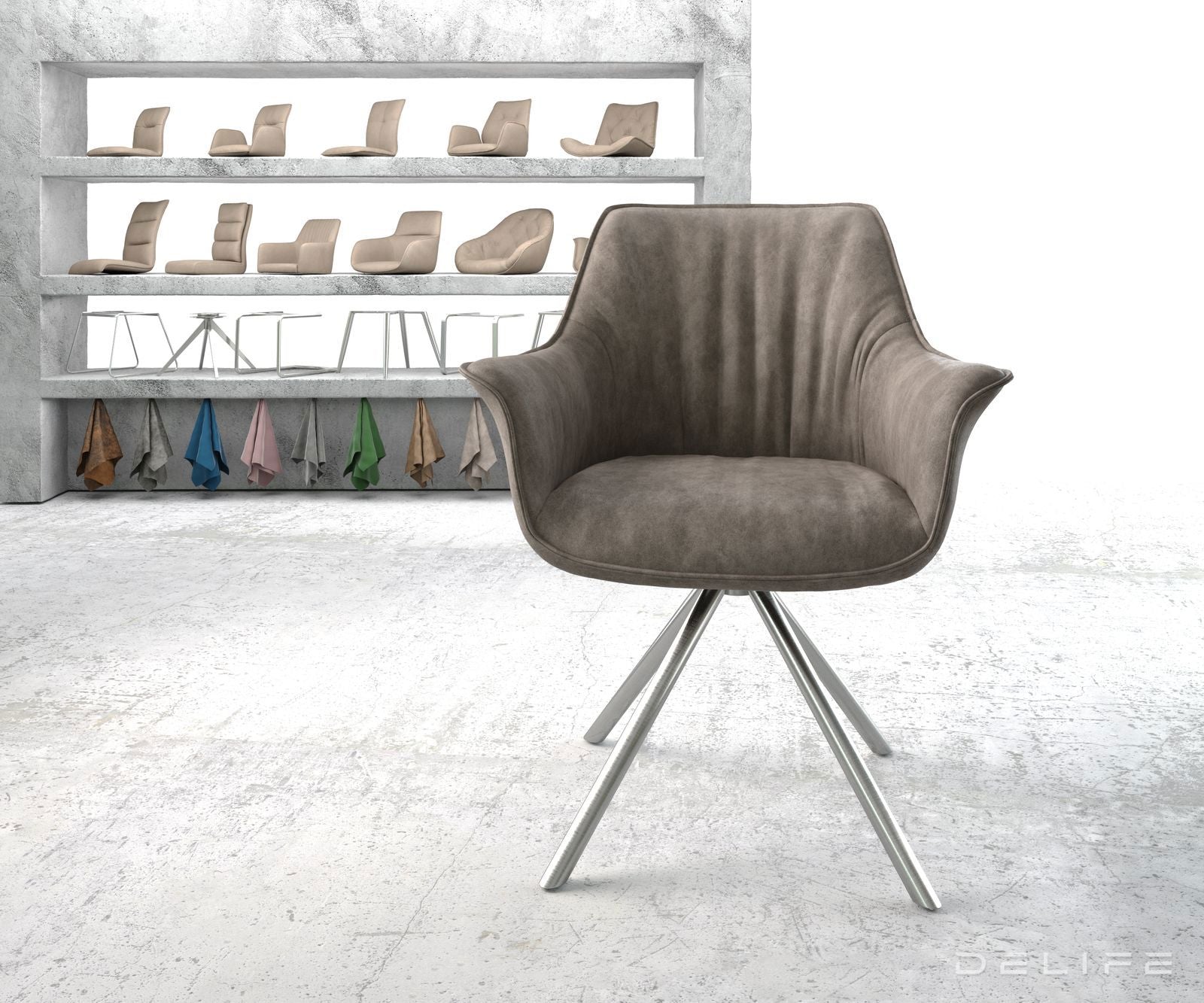 Jedilni stol Keila, Material: Mikrofibra