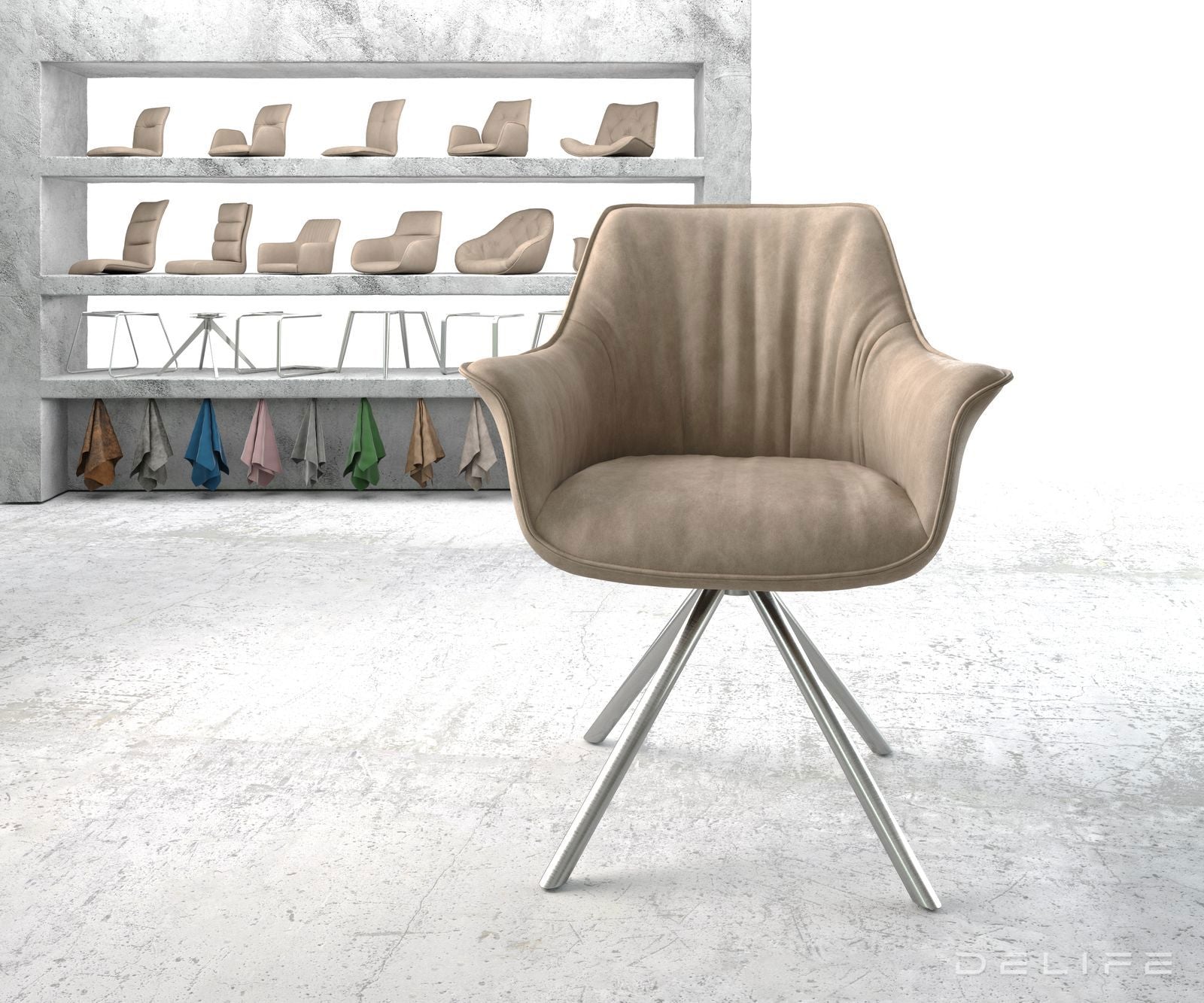 Jedilni stol Keila, Material: Mikrofibra