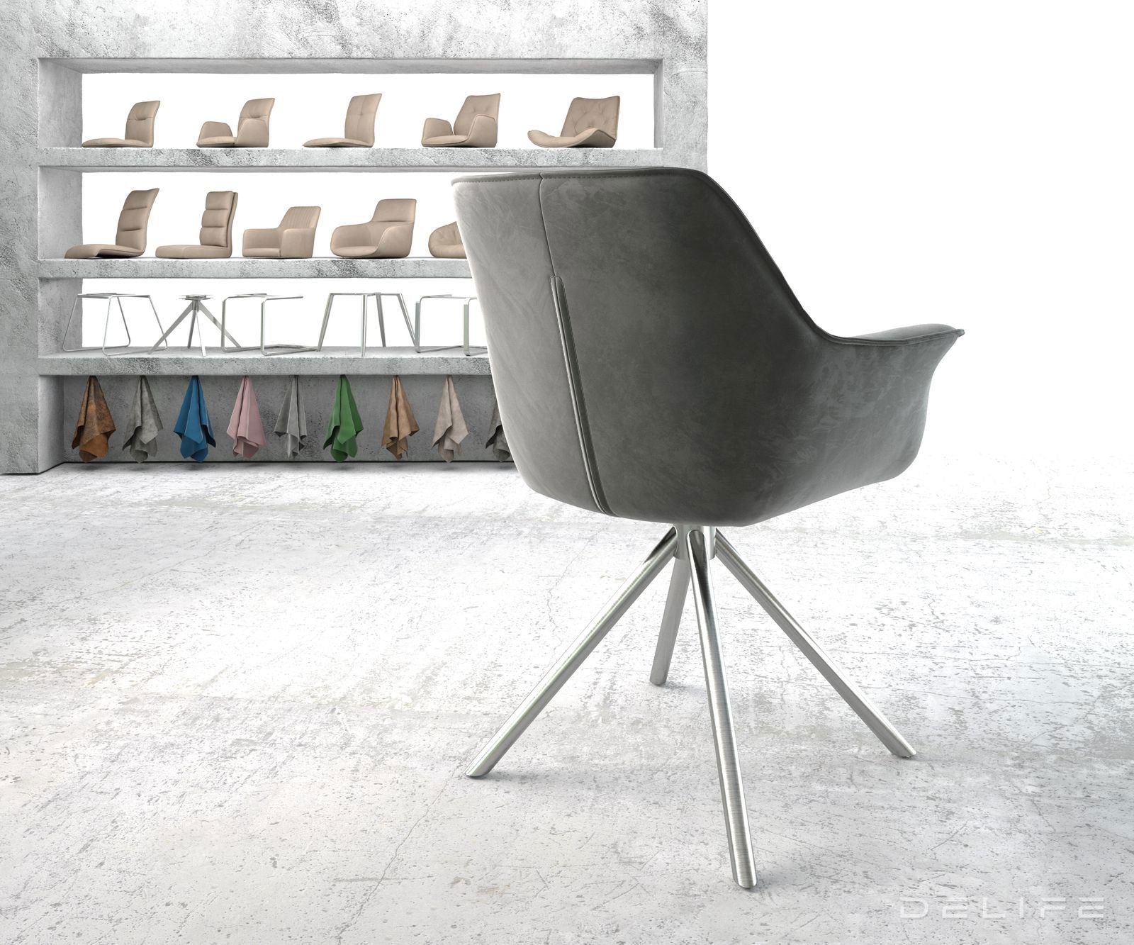 Jedilni stol Keila, Material: Žamet