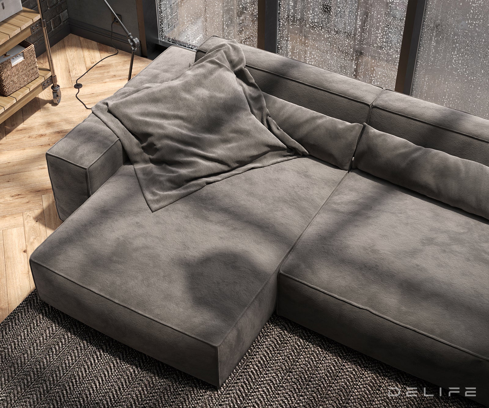 Kotna sedežna garnitura Sirpio XL 266x173cm, Material: Mikrofibra