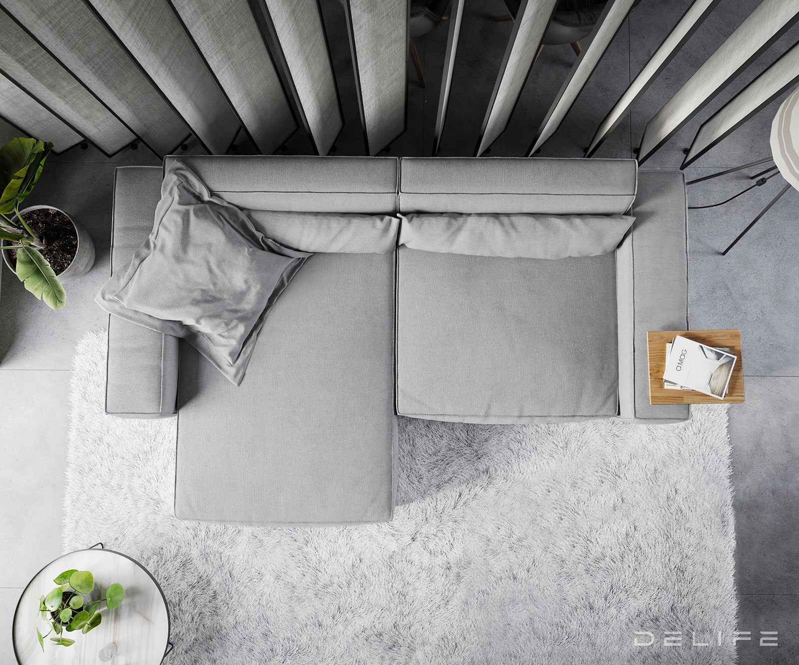 Kotna sedežna garnitura Sirpio XL 266x173cm, Material: Mikrofibra