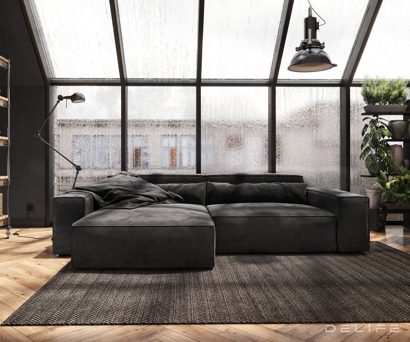 Kotna sedežna garnitura Sirpio XL 266x173cm, Material: Mikrofibra