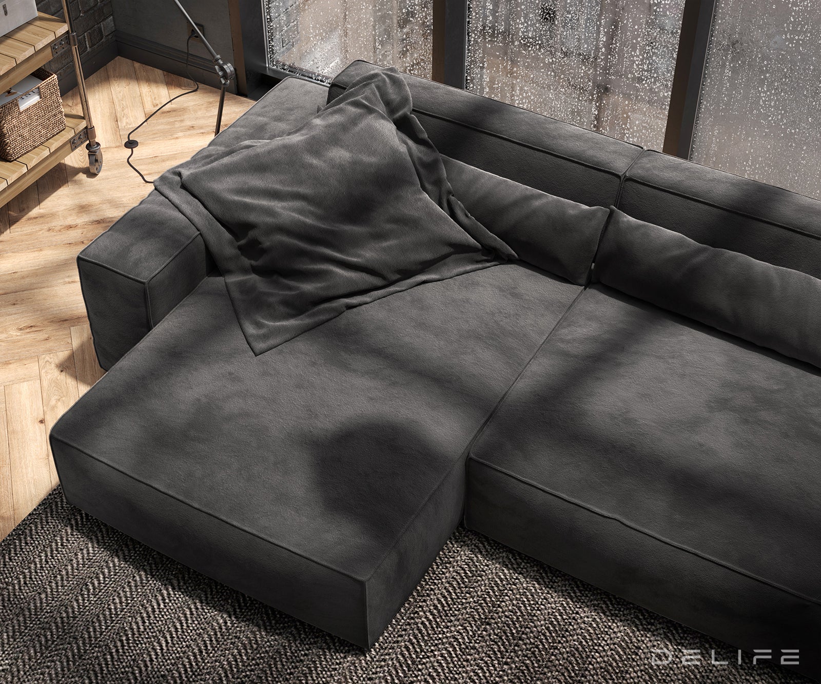 Kotna sedežna garnitura Sirpio XL 266x173cm, Material: Mikrofibra