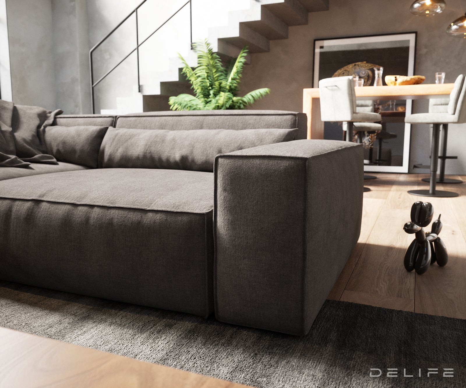 Velika kotna sedežna garnitura Sirpio XL 360x258cm, Material: Mikrofibra