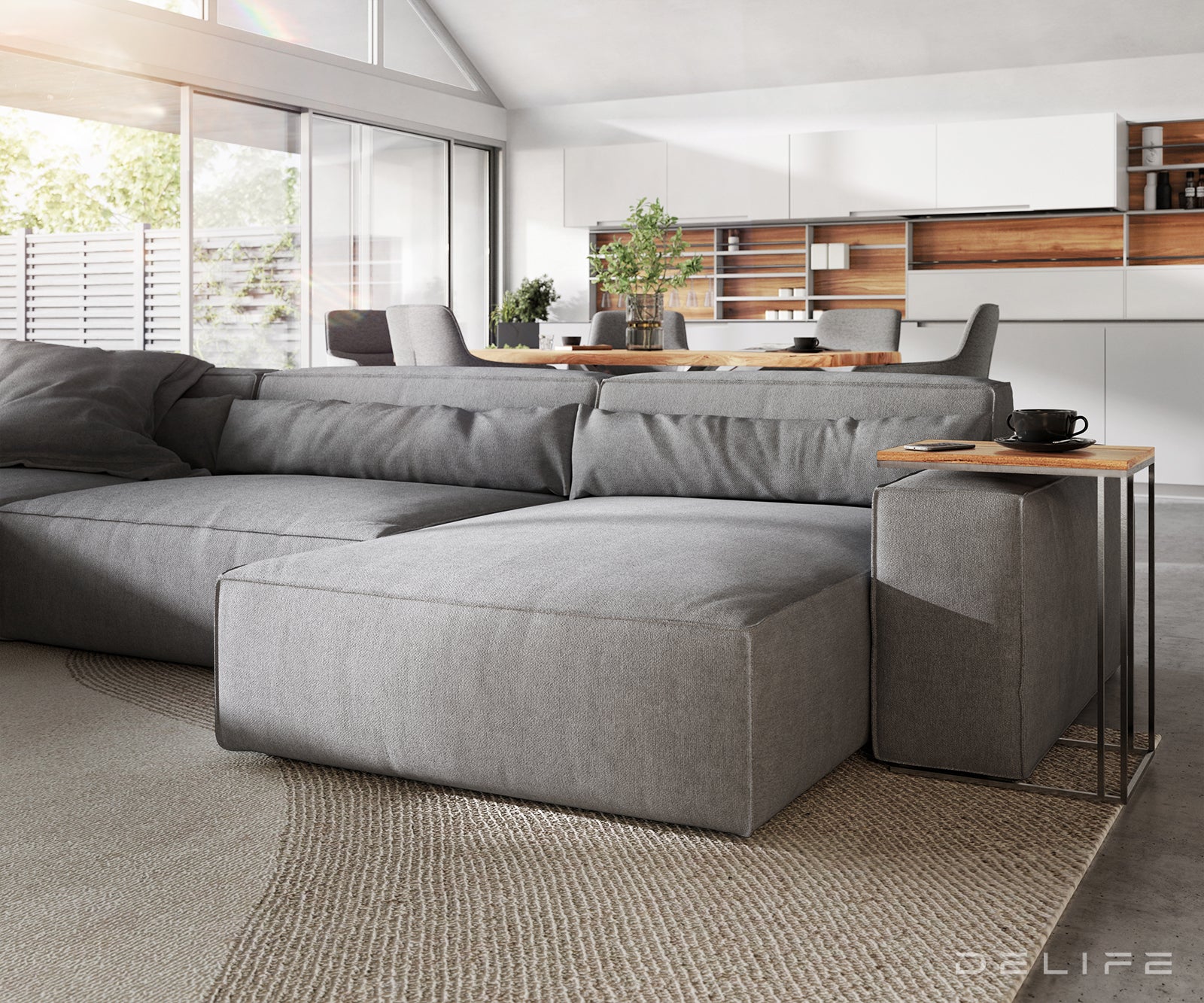 Velika kotna sedežna garnitura Sirpio XL 360x258cm, Material: Mikrofibra