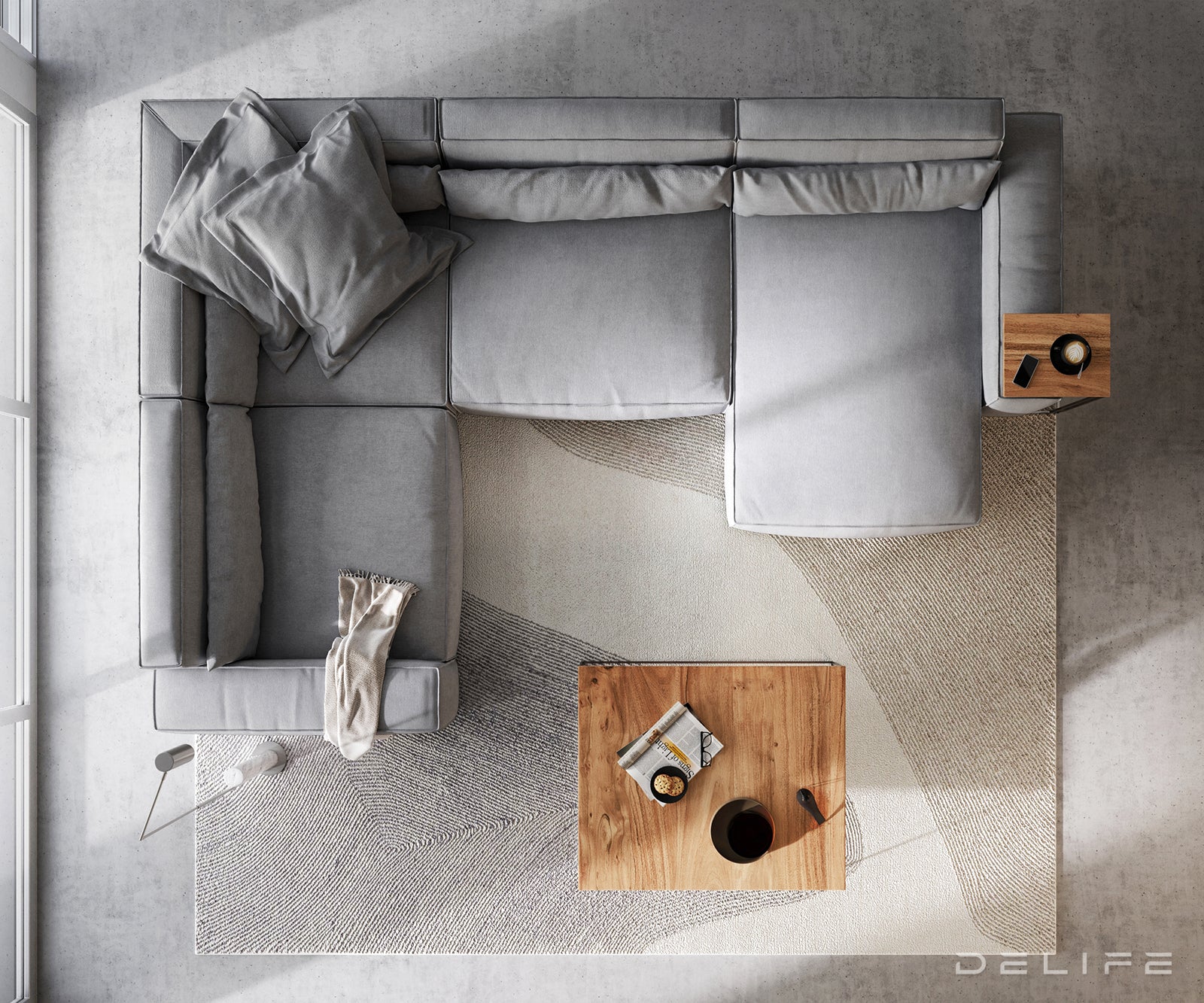 Velika kotna sedežna garnitura Sirpio XL 360x258cm, Material: Mikrofibra