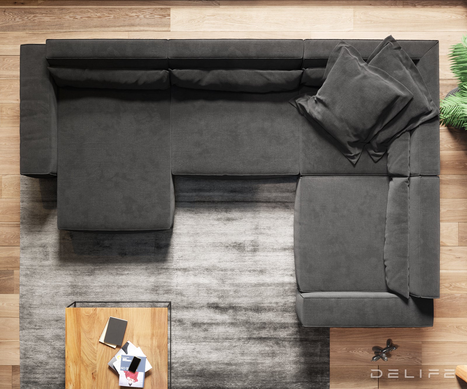 Velika kotna sedežna garnitura Sirpio XL 360x258cm, Material: Mikrofibra