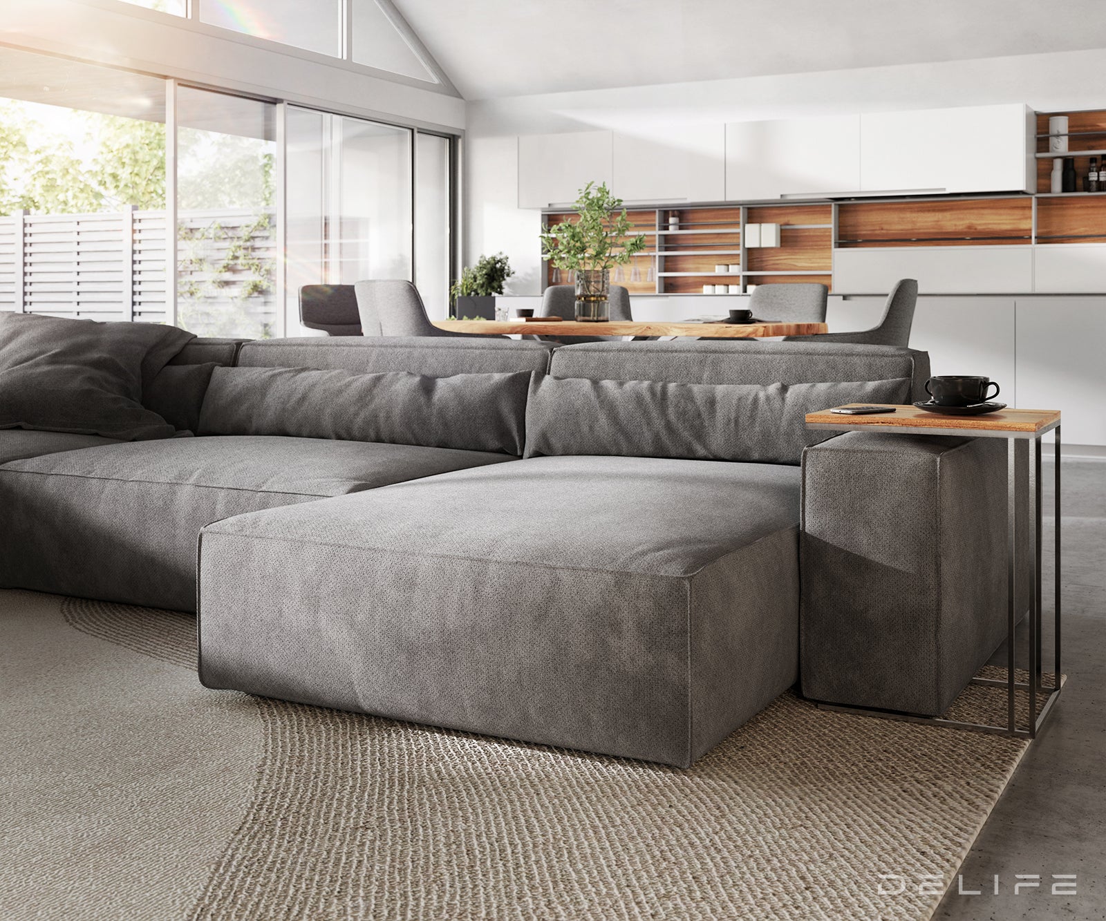 Velika kotna sedežna garnitura Sirpio XL 360x258cm, Material: Mikrofibra